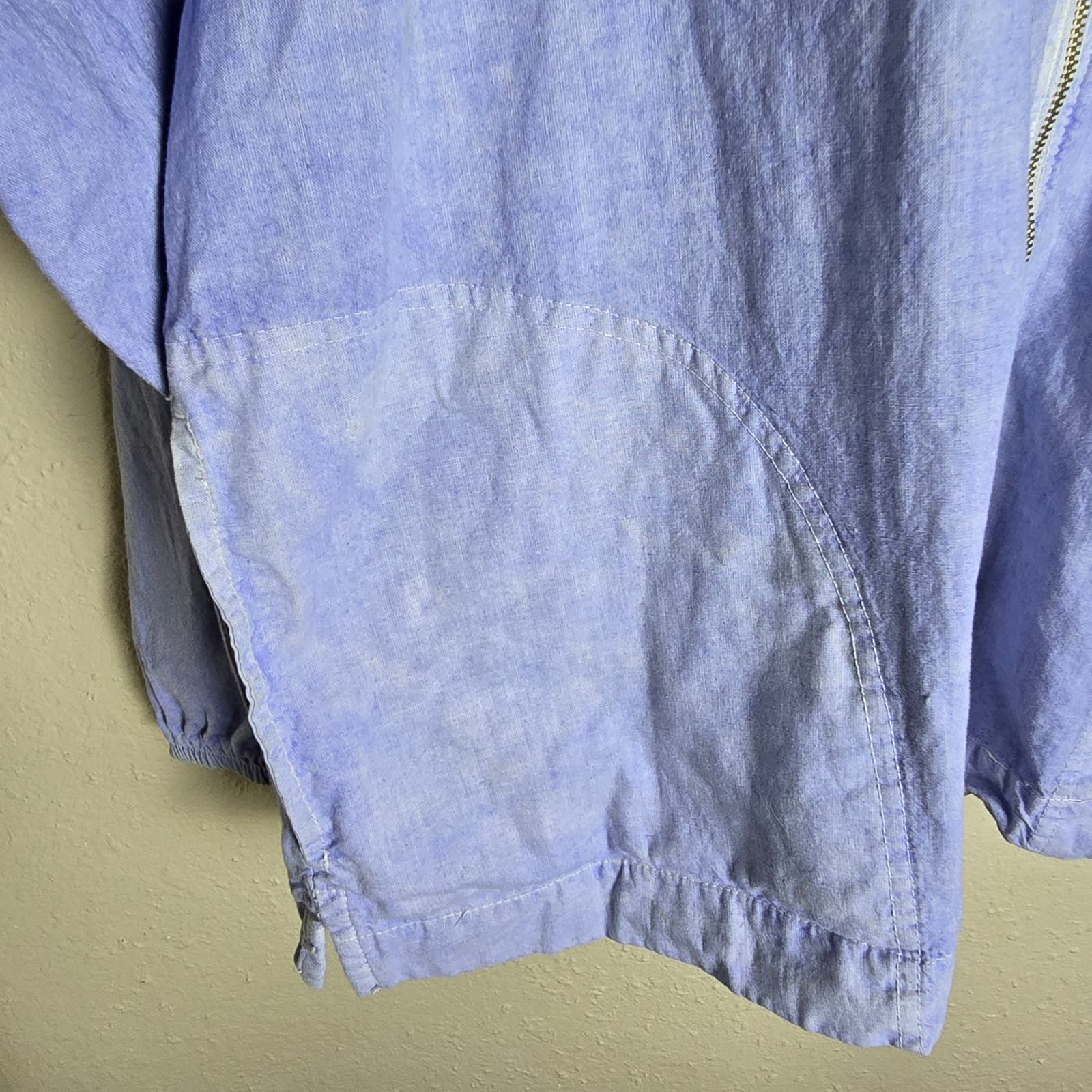 VINTAGE Fresh Produce 100% Cotton Full Zip Lightwetight Hooded Jacket XL - Thumbnail 5