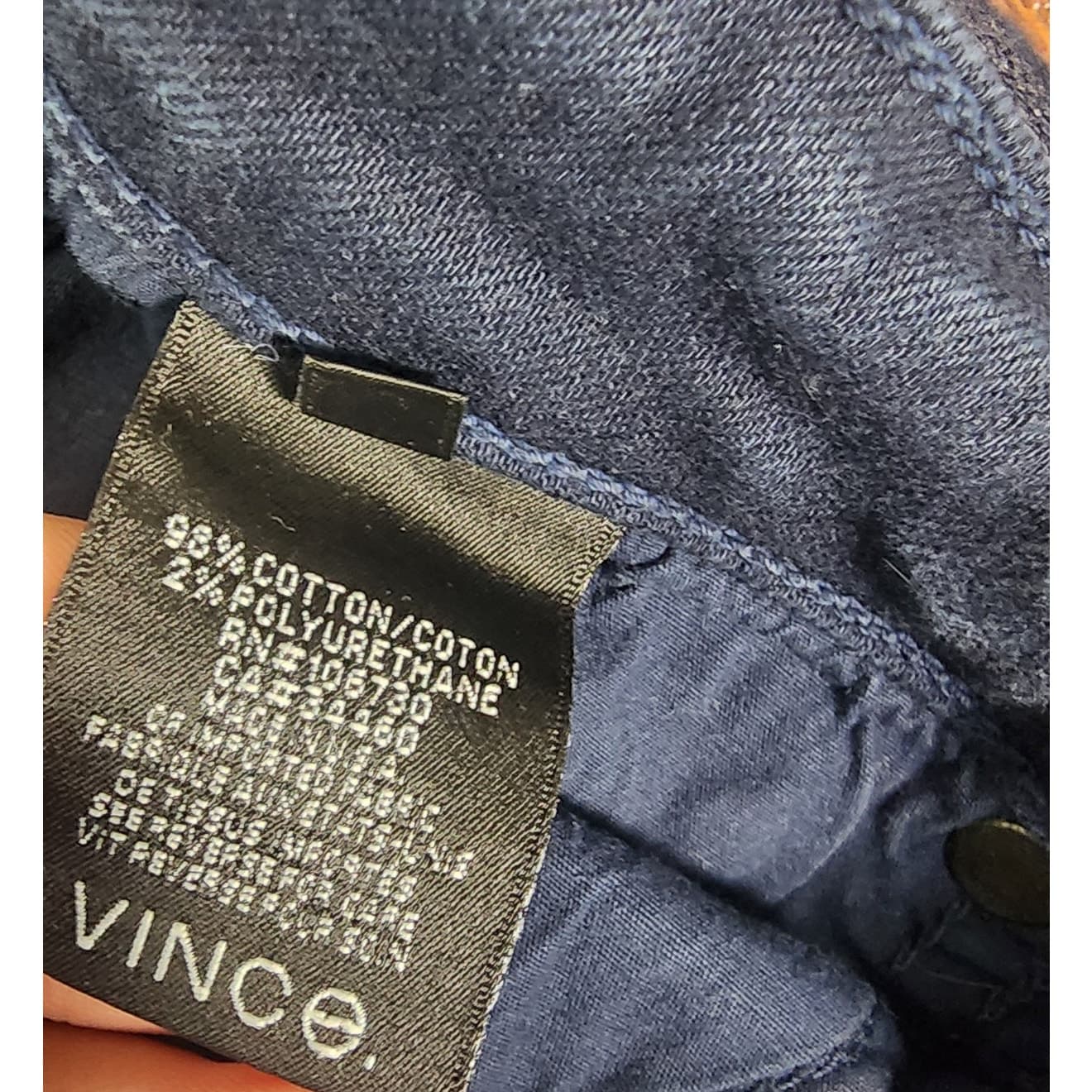 vince Dylan Skinny Jeans with Tuxedo Side Stripe in Dark Coastal Blue, Size 28 - Thumbnail 7