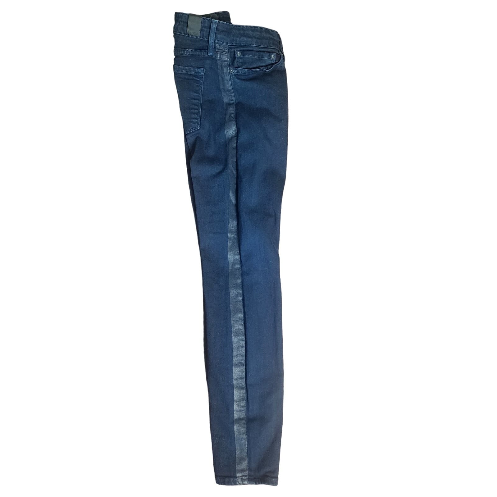 vince Dylan Skinny Jeans with Tuxedo Side Stripe in Dark Coastal Blue, Size 28 - Thumbnail 3