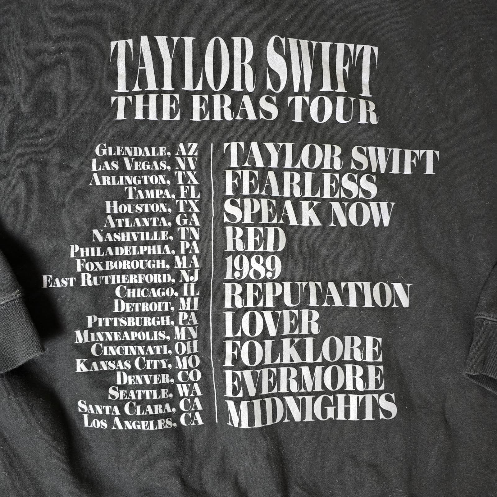 Taylor Swift Black Eras Tour Official Merchandise Merch Hoodie NWOT Large - Thumbnail 8