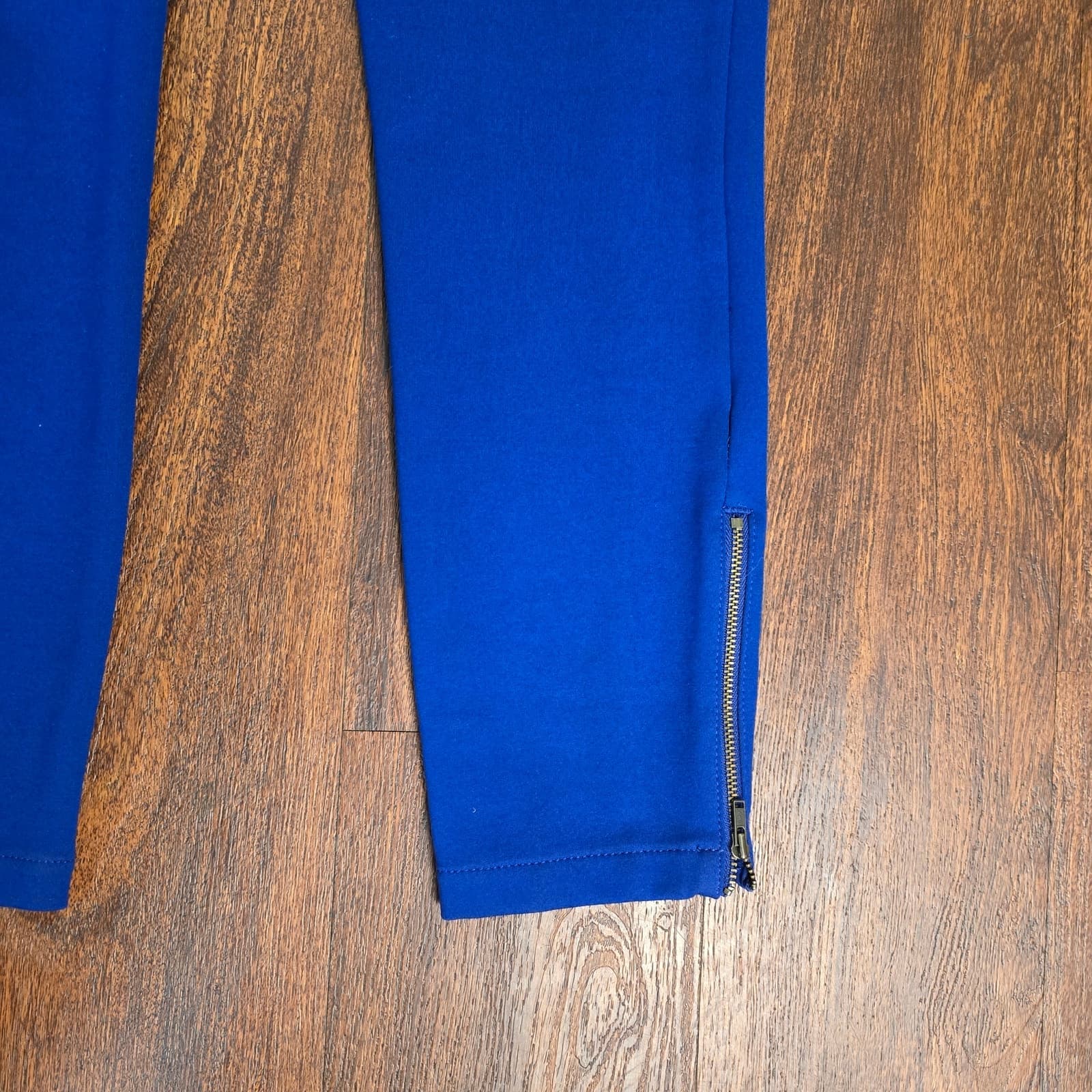 Anthropologie The Essential Slim Trouser Ankle Zip Size 10 Deep Blue, NWT - Thumbnail 8