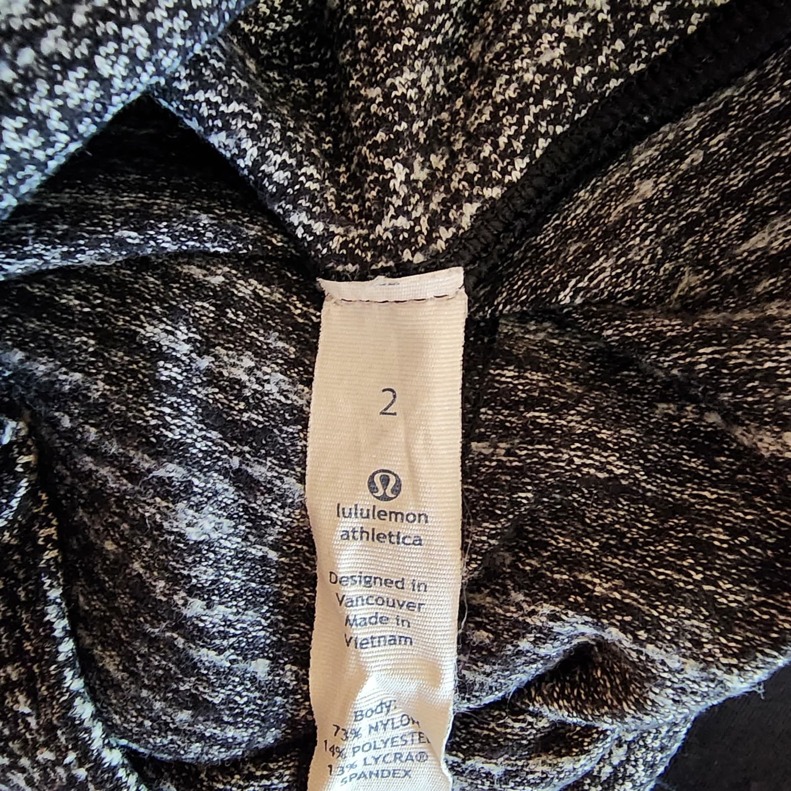 Lululemon Skinny Will Pant Full-On Luon Variegated Knit Black Heathered Black - Thumbnail 10