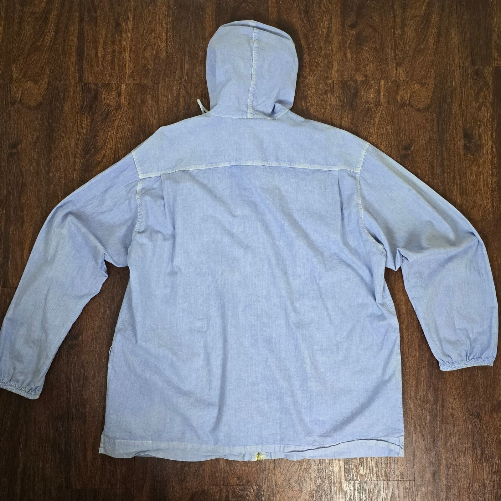 VINTAGE Fresh Produce 100% Cotton Full Zip Lightwetight Hooded Jacket XL - Thumbnail 4