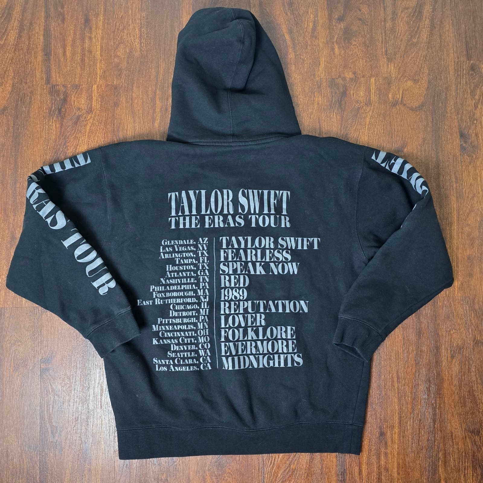 Taylor Swift Black Eras Tour Official Merchandise Merch Hoodie NWOT Large - Thumbnail 7