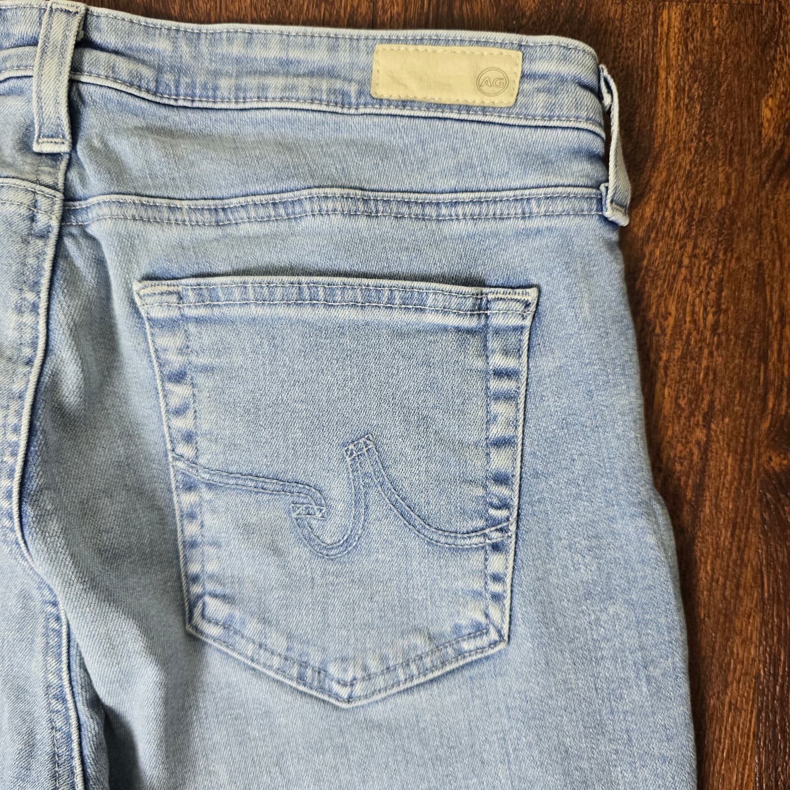 AG Jeans AG-ED Denim The Prima Cigarette Crop Light Wash Mid Rise Jeans Size 30 - Thumbnail 11