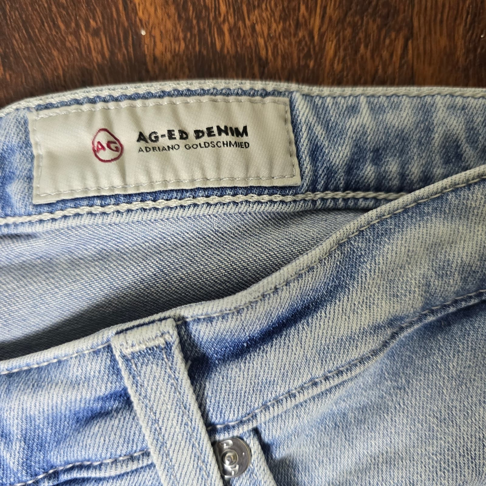 AG Jeans AG-ED Denim The Prima Cigarette Crop Light Wash Mid Rise Jeans Size 30 - Thumbnail 8