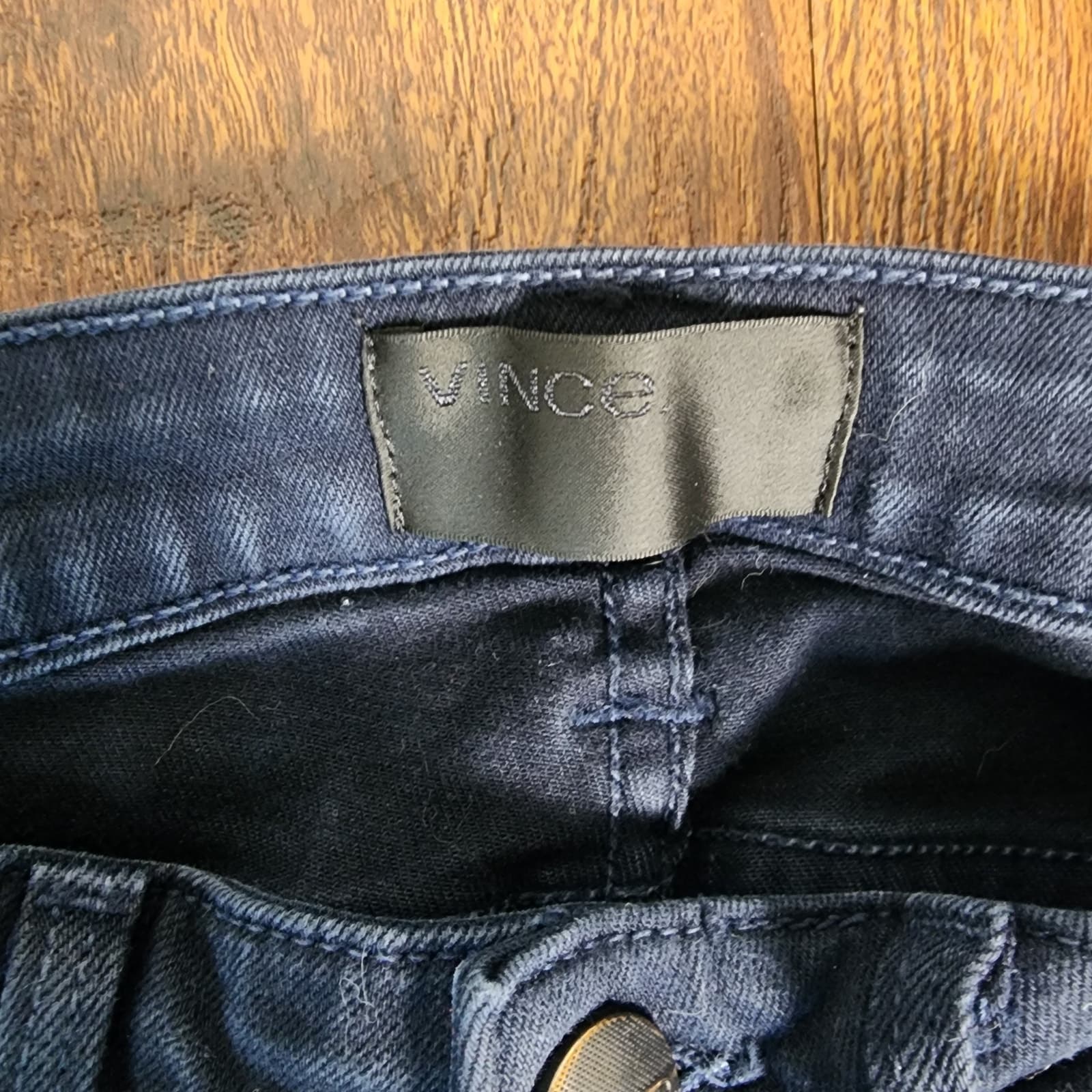 vince Dylan Skinny Jeans with Tuxedo Side Stripe in Dark Coastal Blue, Size 28 - Thumbnail 5