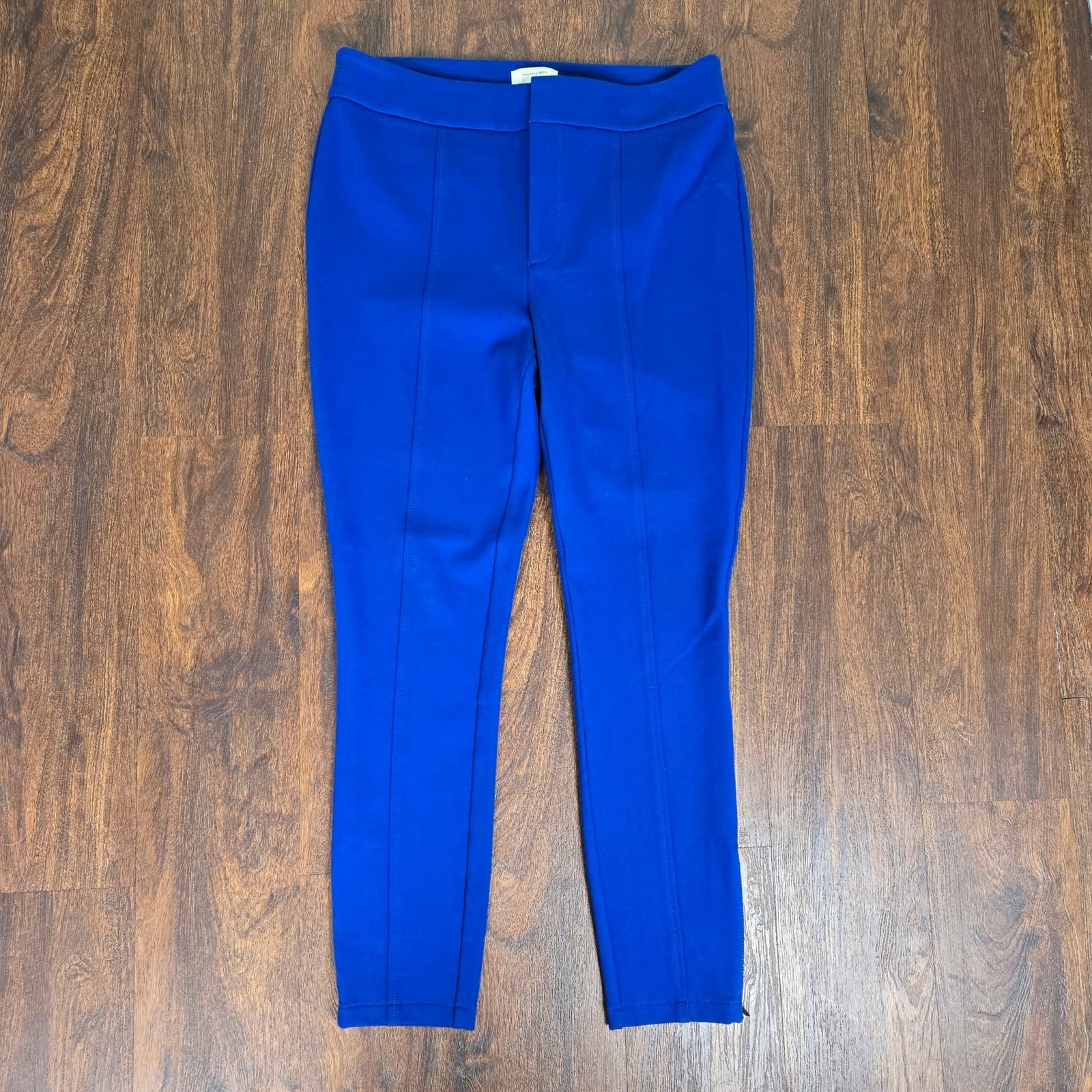 Anthropologie The Essential Slim Trouser Ankle Zip Size 10 Deep Blue, NWT - Thumbnail 5