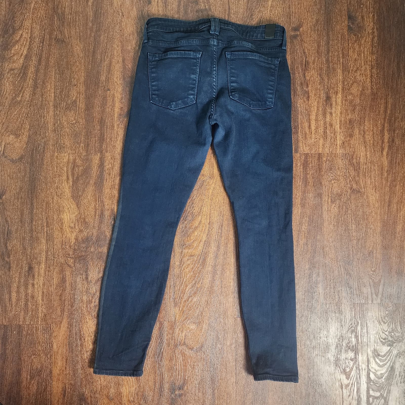 vince Dylan Skinny Jeans with Tuxedo Side Stripe in Dark Coastal Blue, Size 28 - Thumbnail 8