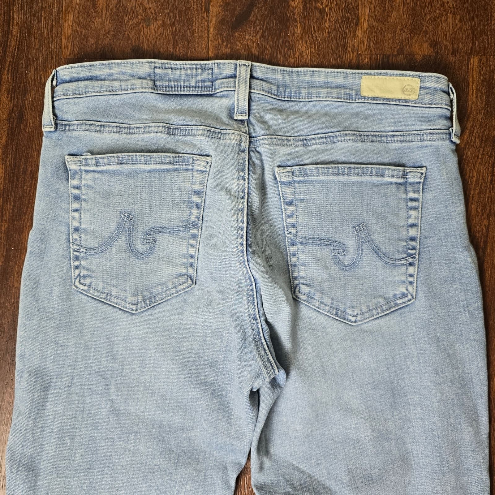 AG Jeans AG-ED Denim The Prima Cigarette Crop Light Wash Mid Rise Jeans Size 30 - Thumbnail 10