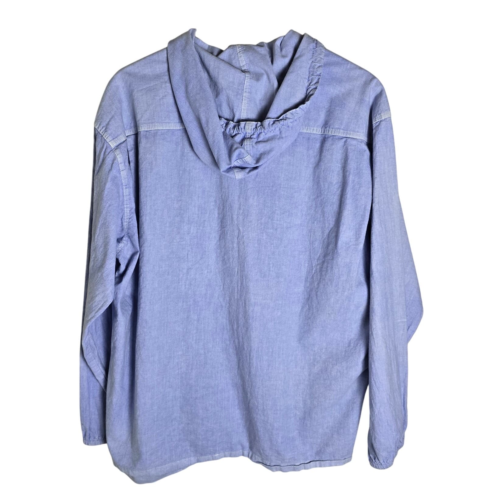 VINTAGE Fresh Produce 100% Cotton Full Zip Lightwetight Hooded Jacket XL - Thumbnail 2