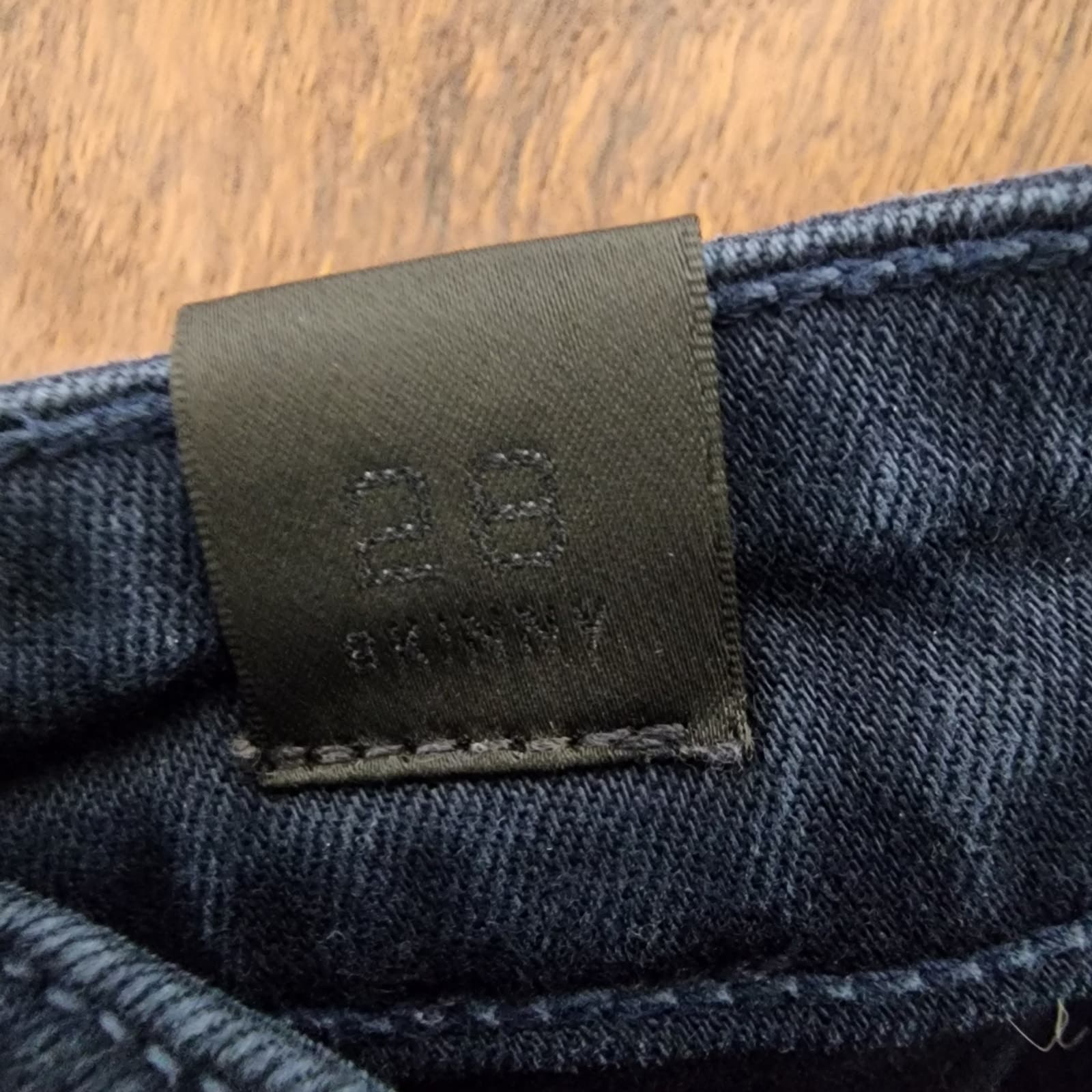 vince Dylan Skinny Jeans with Tuxedo Side Stripe in Dark Coastal Blue, Size 28 - Thumbnail 6