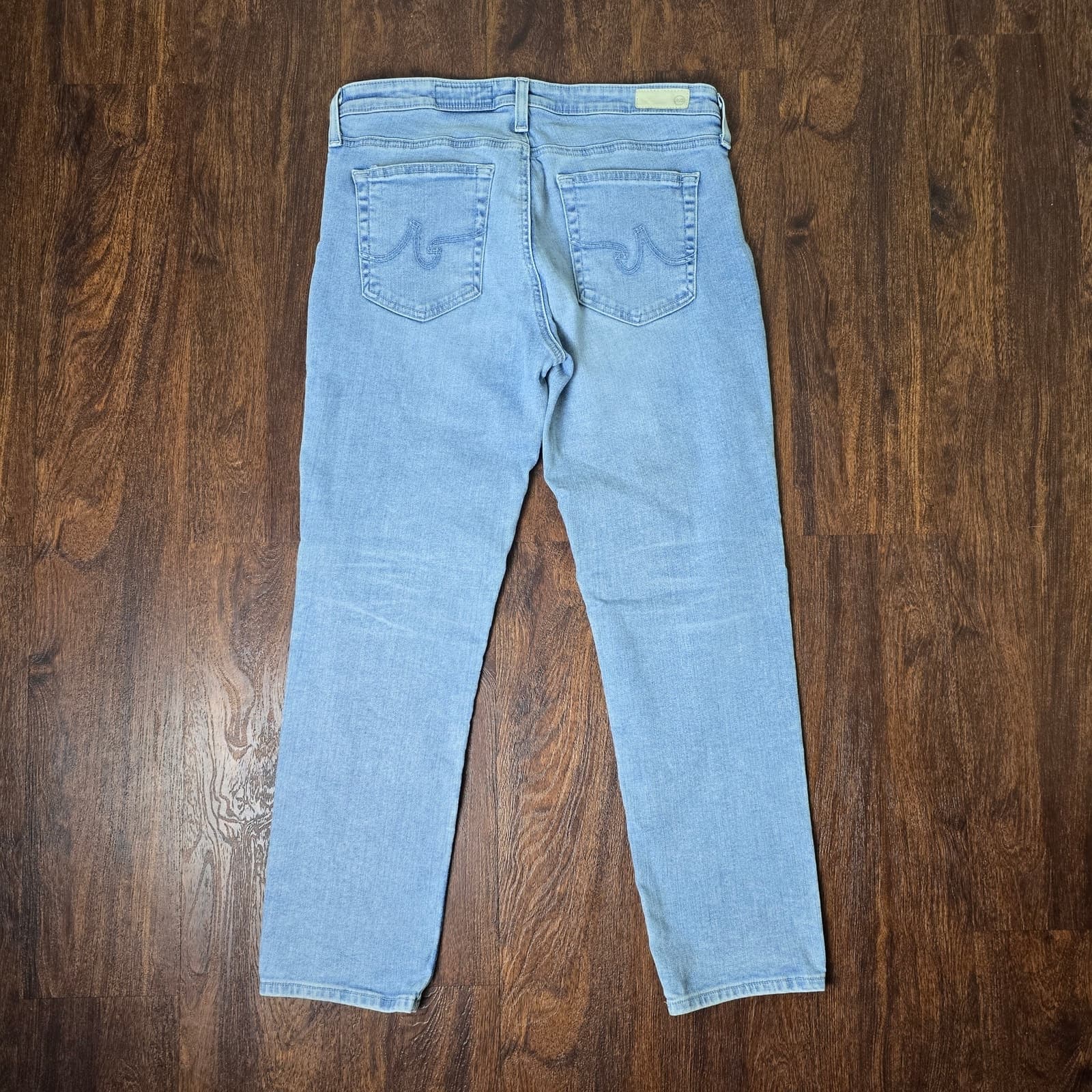 AG Jeans AG-ED Denim The Prima Cigarette Crop Light Wash Mid Rise Jeans Size 30 - Thumbnail 9