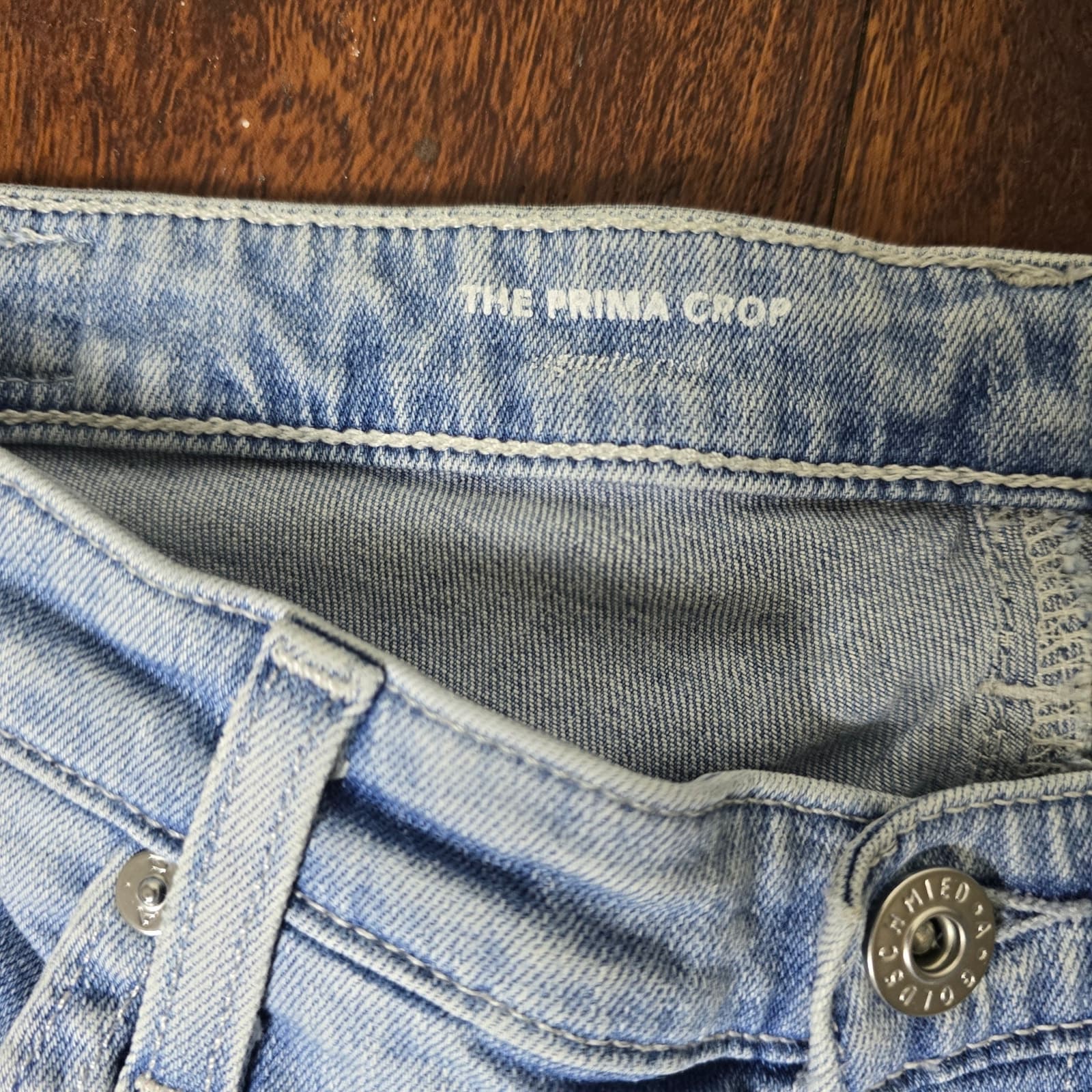 AG Jeans AG-ED Denim The Prima Cigarette Crop Light Wash Mid Rise Jeans Size 30 - Thumbnail 7