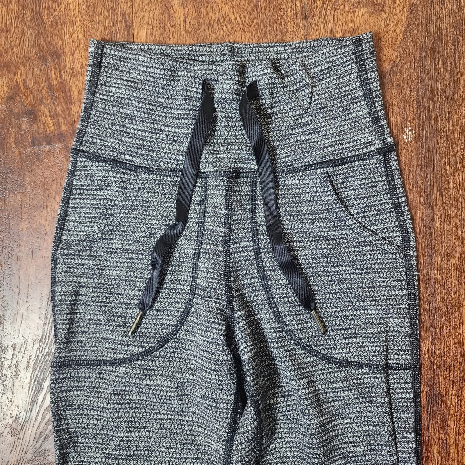 Lululemon Skinny Will Pant Full-On Luon Variegated Knit Black Heathered Black - Thumbnail 5