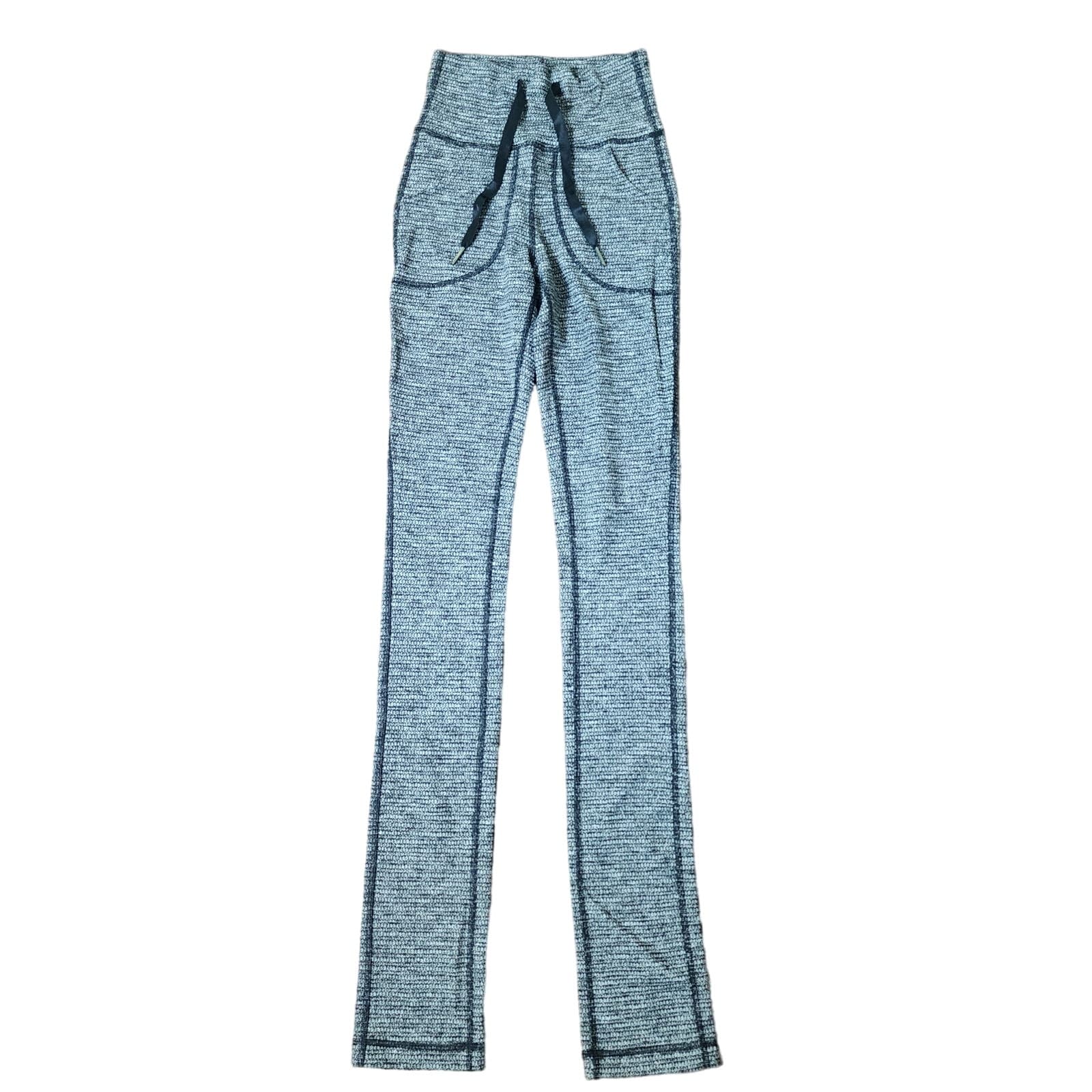 Lululemon Skinny Will Pant Full-On Luon Variegated Knit Black Heathered Black - Thumbnail 4