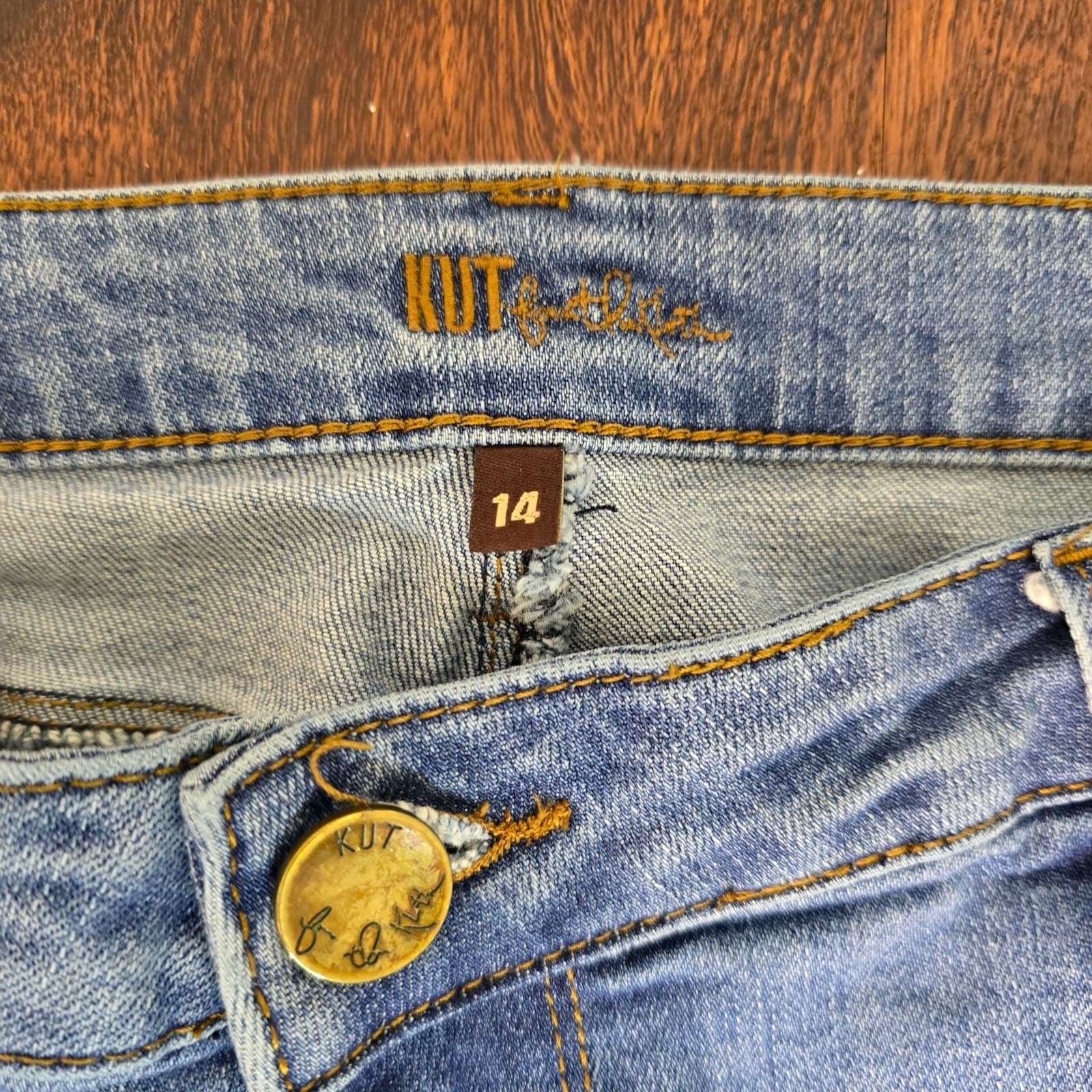 Kut From The Kloth Reese Ankle Straight Rose Embroidered Distressed Ankle Jeans - Thumbnail 7