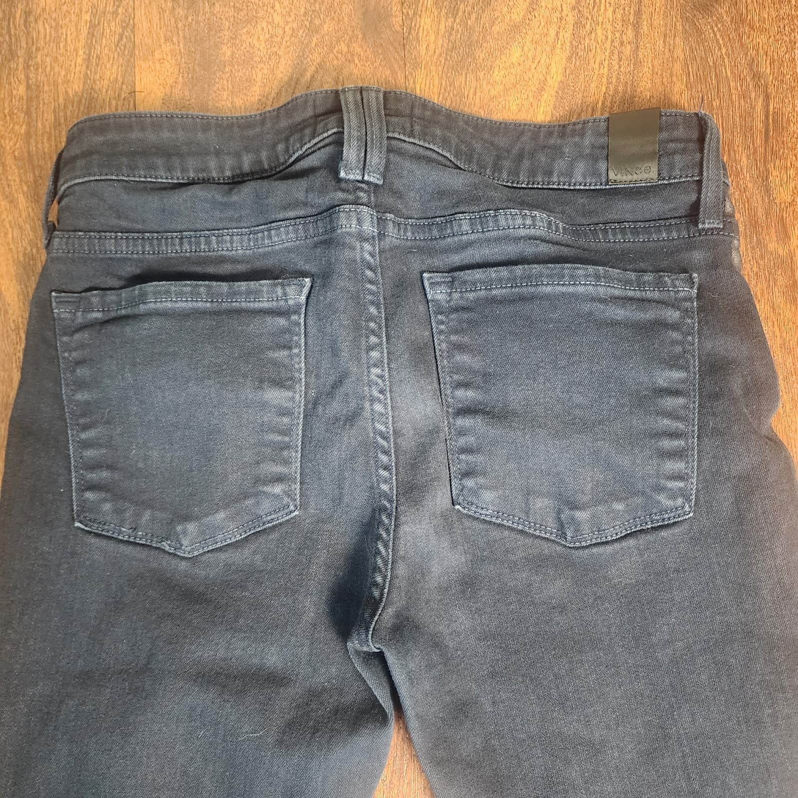 vince Dylan Skinny Jeans with Tuxedo Side Stripe in Dark Coastal Blue, Size 28 - Thumbnail 9