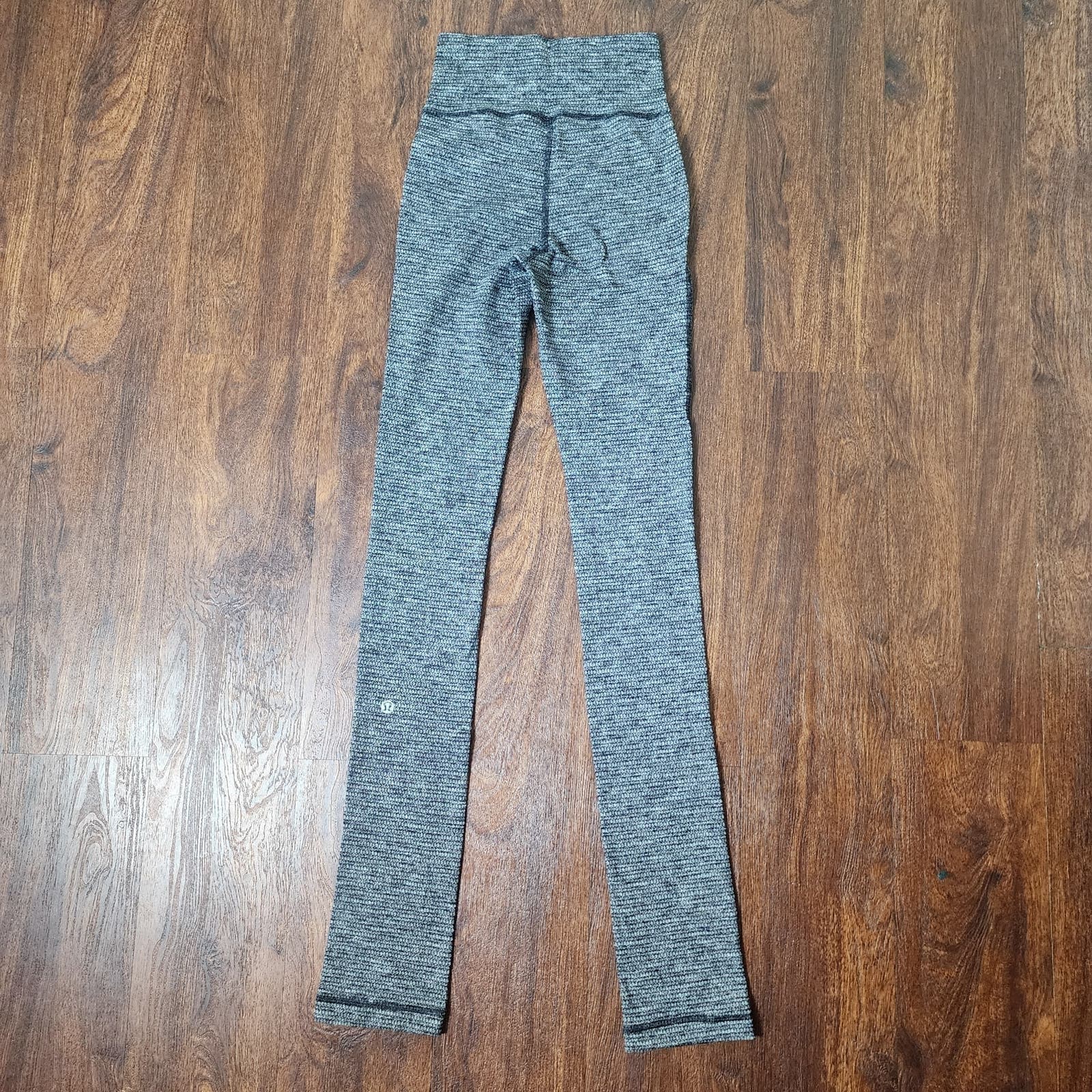 Lululemon Skinny Will Pant Full-On Luon Variegated Knit Black Heathered Black - Thumbnail 7