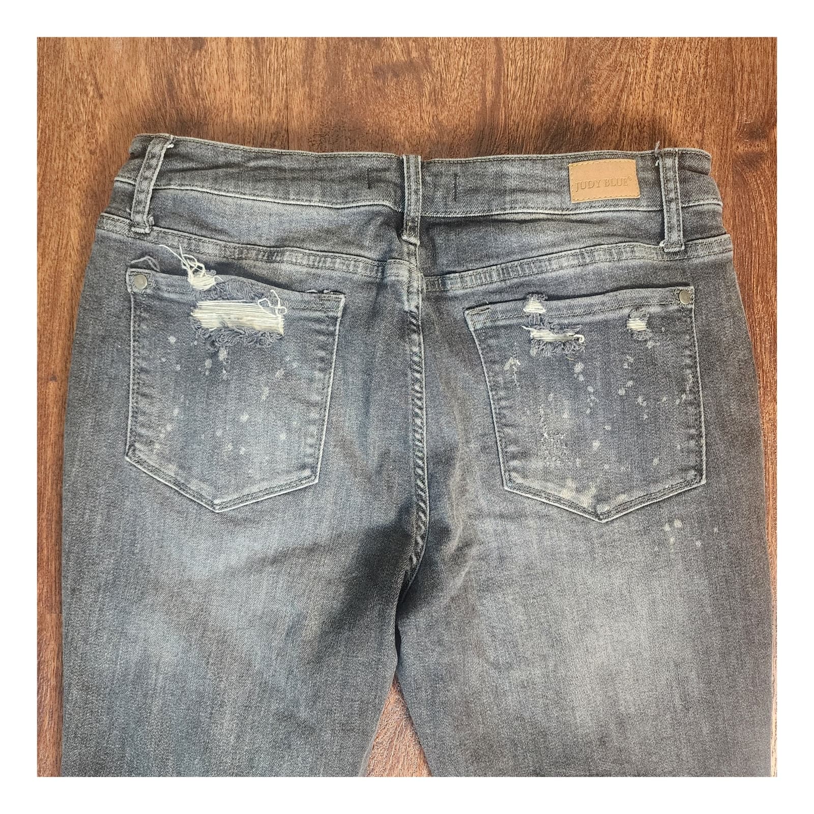 Judy Blue Black Wash Distressed High-Rise Boyfriend Fit Size 13/31 Style JB8867 - Thumbnail 8