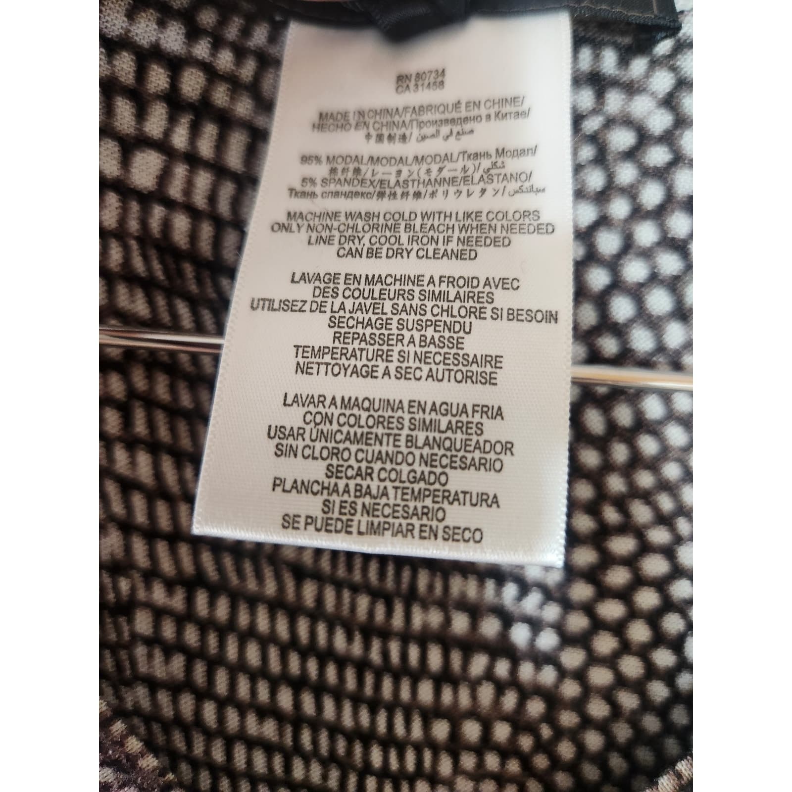 BCBGMAXAZRIA NWT Long Sleeve Knee Length Tori Dress in Light Pearl Combo, Small - Thumbnail 7