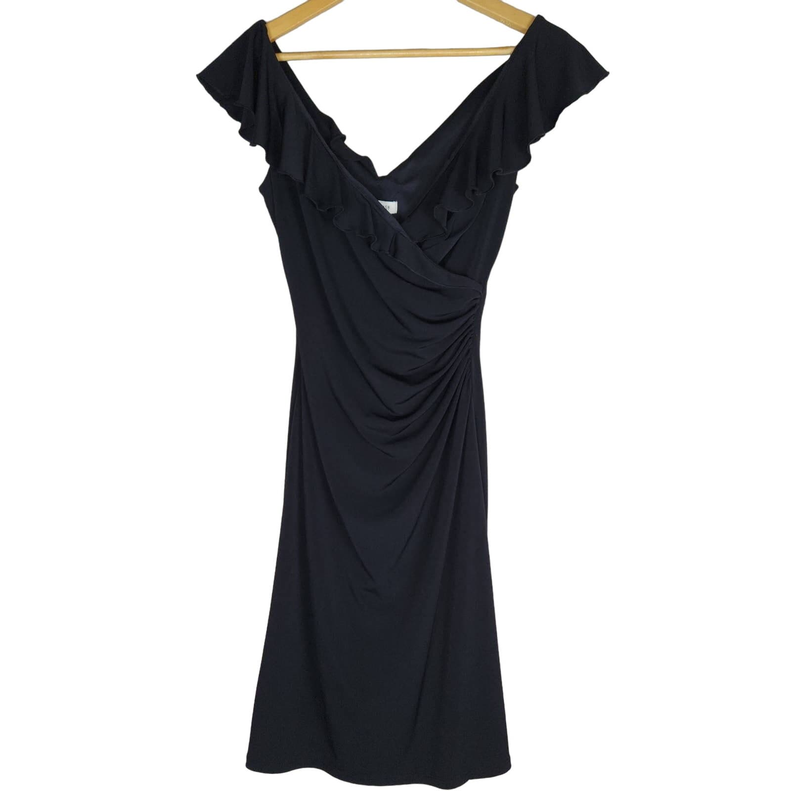 White House Black Market NWOT Ruffled V-Neck Dress, Size 2 - Thumbnail 5