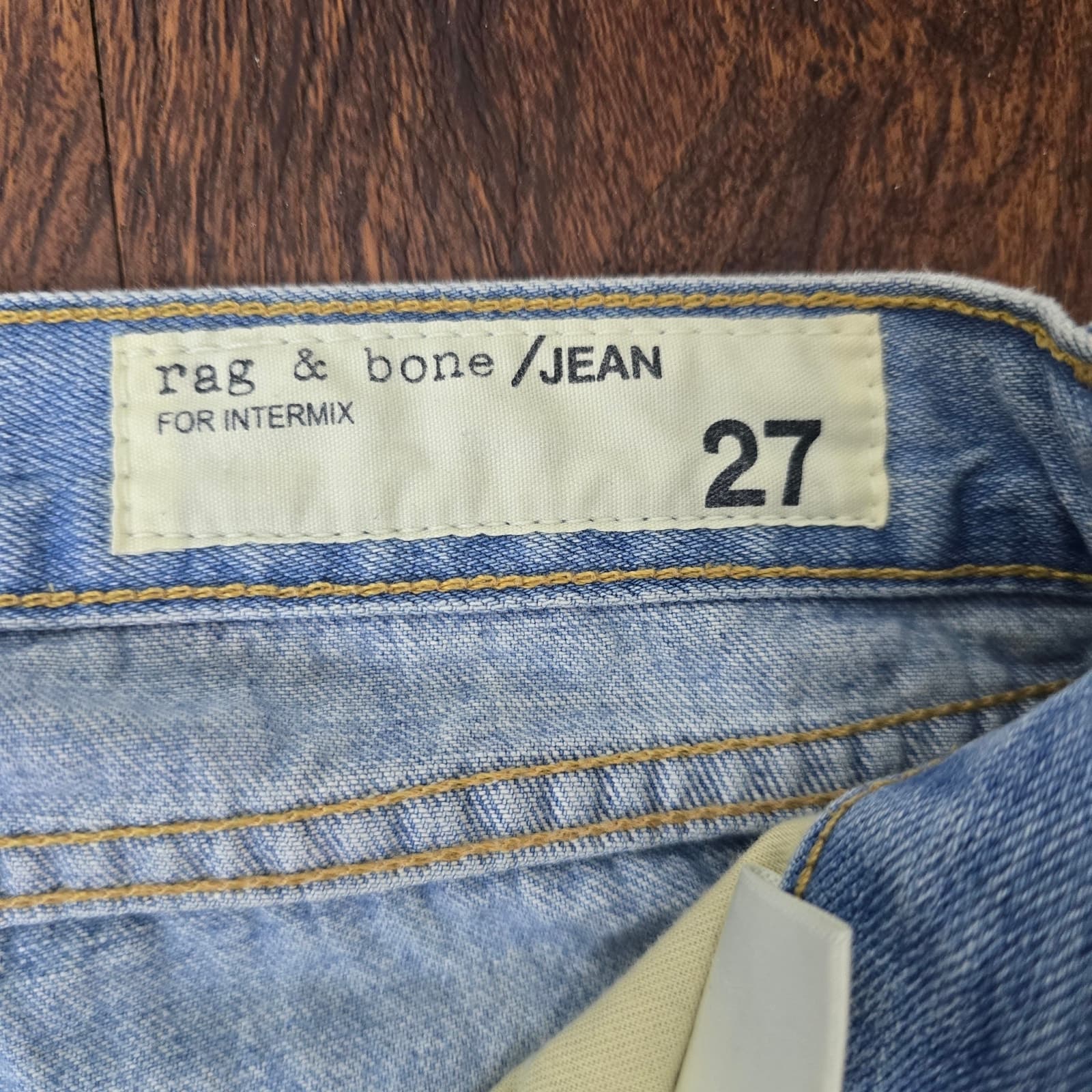 rag & bone The Dre Jean Mid-Rise Rolled Cuff Distressed Boyfriend, Size 27 - Thumbnail 10