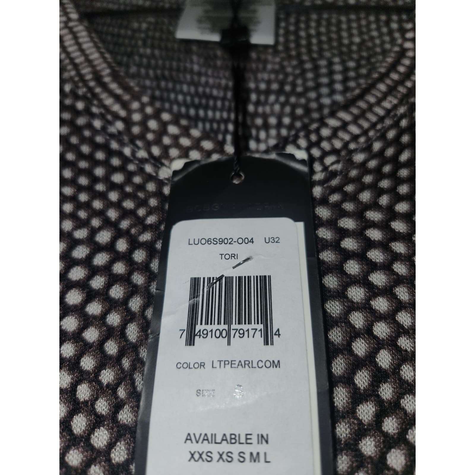 BCBGMAXAZRIA NWT Long Sleeve Knee Length Tori Dress in Light Pearl Combo, Small - Thumbnail 6