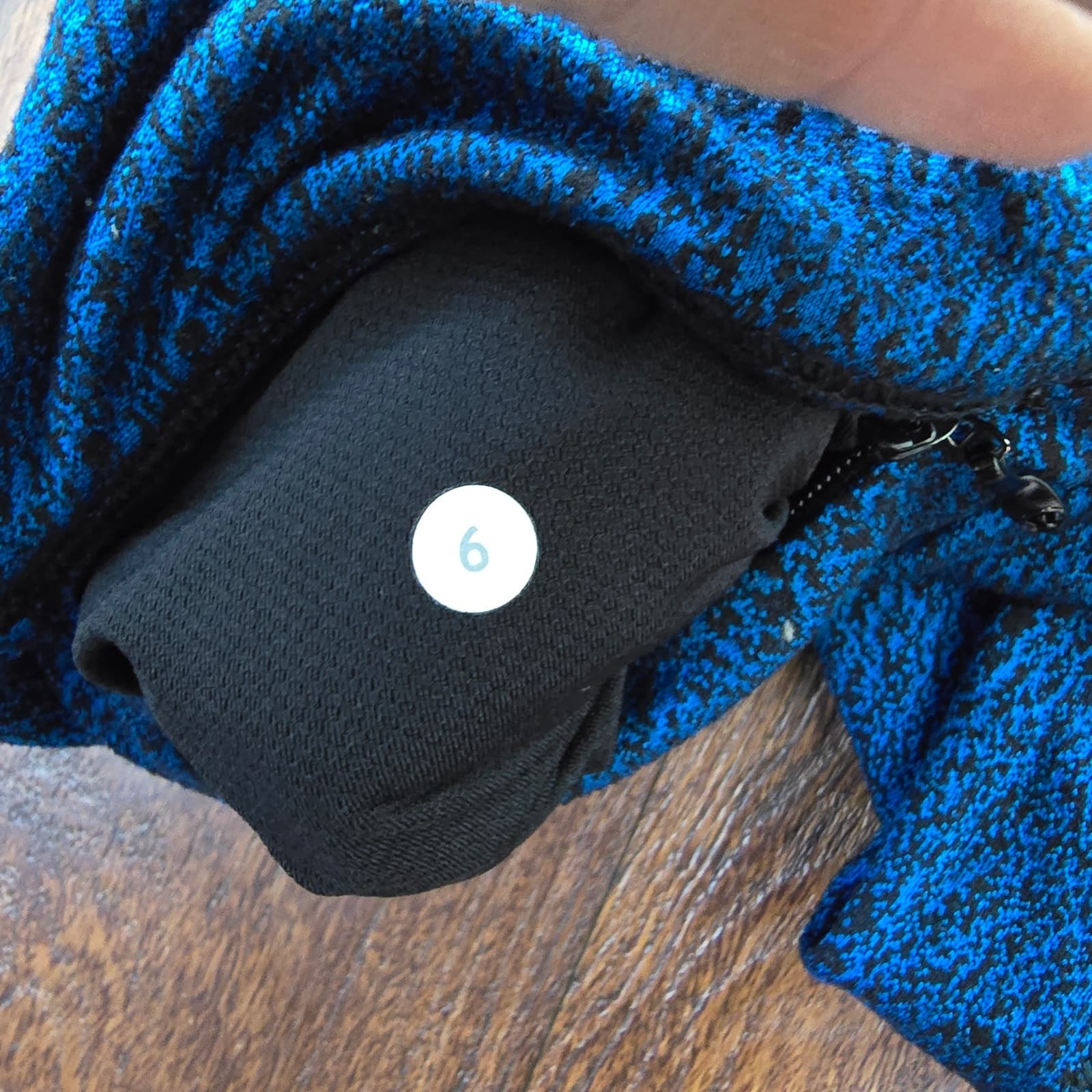 Lululemon Rush Hour 1/2 Zip Running Luon Spray Jacquard Shocking Blue Black - Thumbnail 12