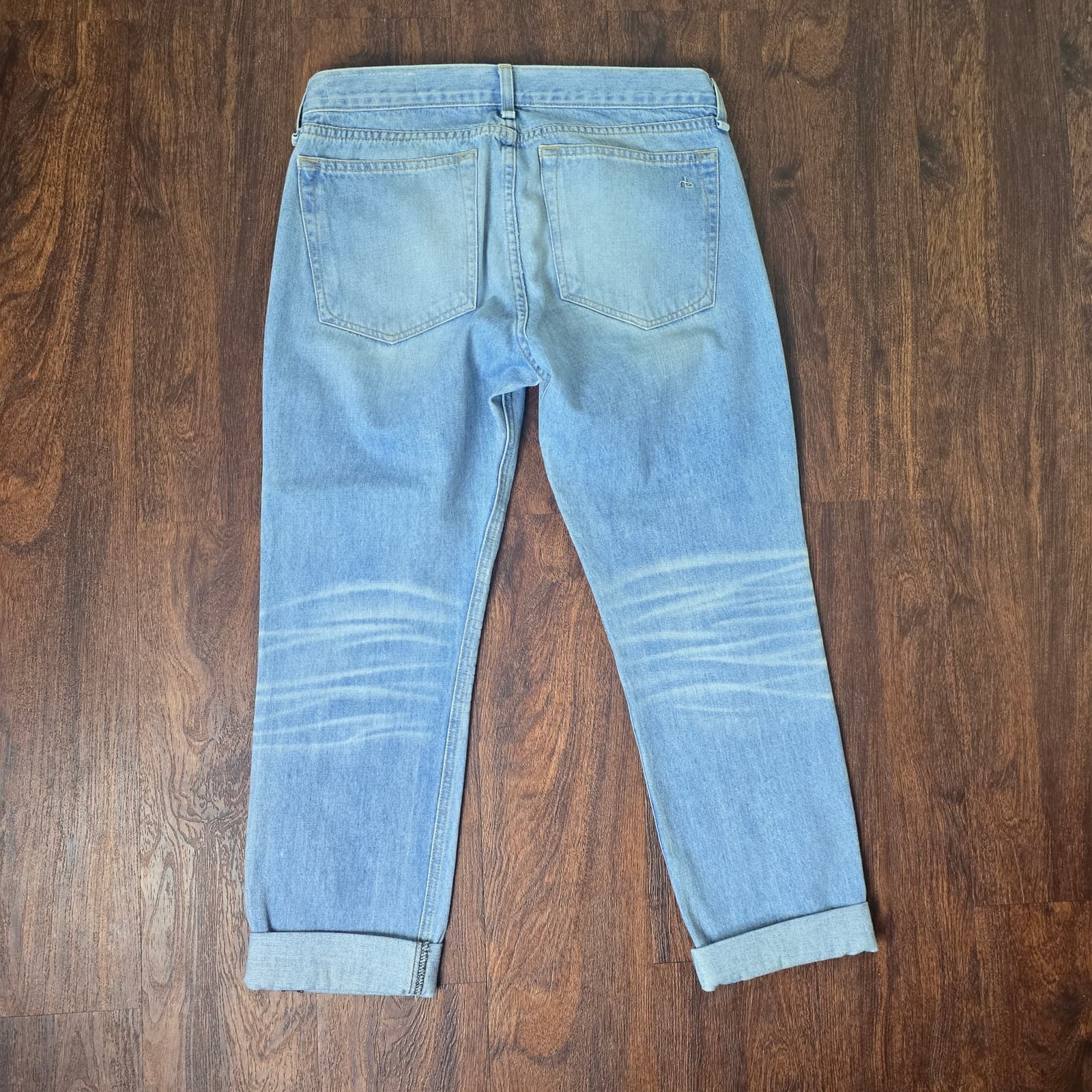 rag & bone The Dre Jean Mid-Rise Rolled Cuff Distressed Boyfriend, Size 27 - Thumbnail 7