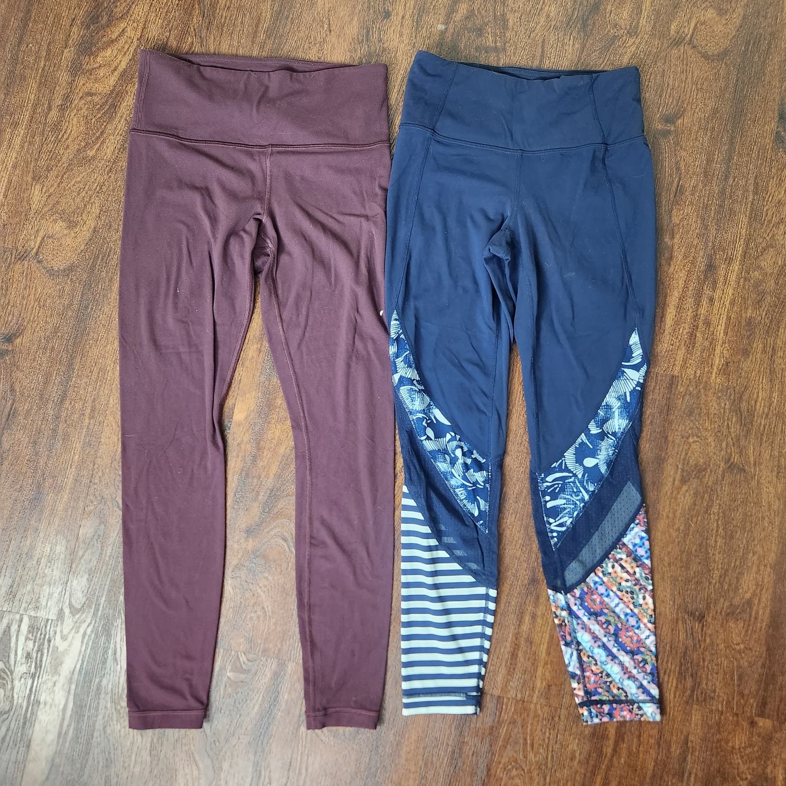 Athleta Leggings Bundle Elation Tight & Mix Print Salutation Tight, XS - Image 1