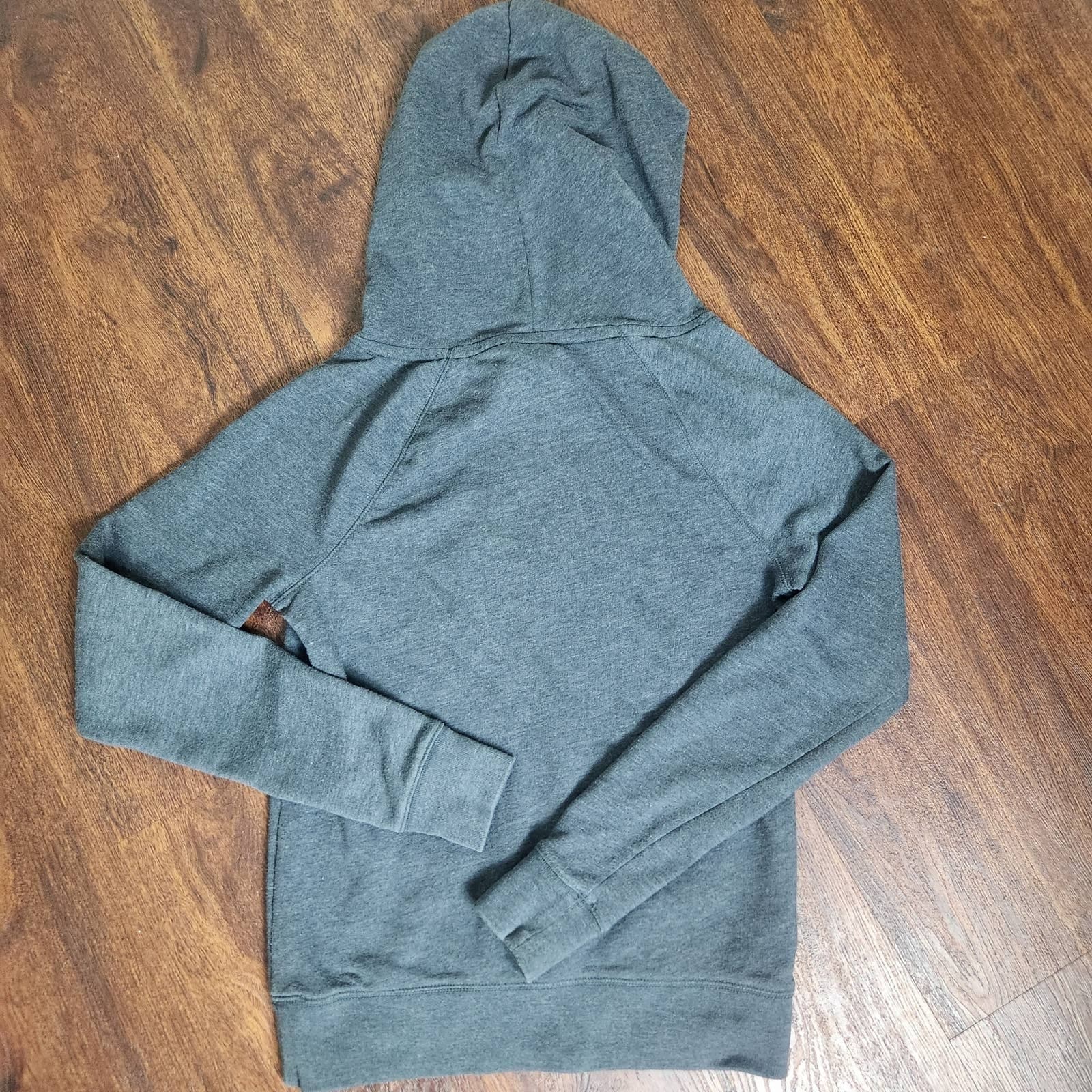 VS PINK Heather Gray Pullover Hoodie Hooded Sweatshirt Bling Script Logo XS - Thumbnail 4