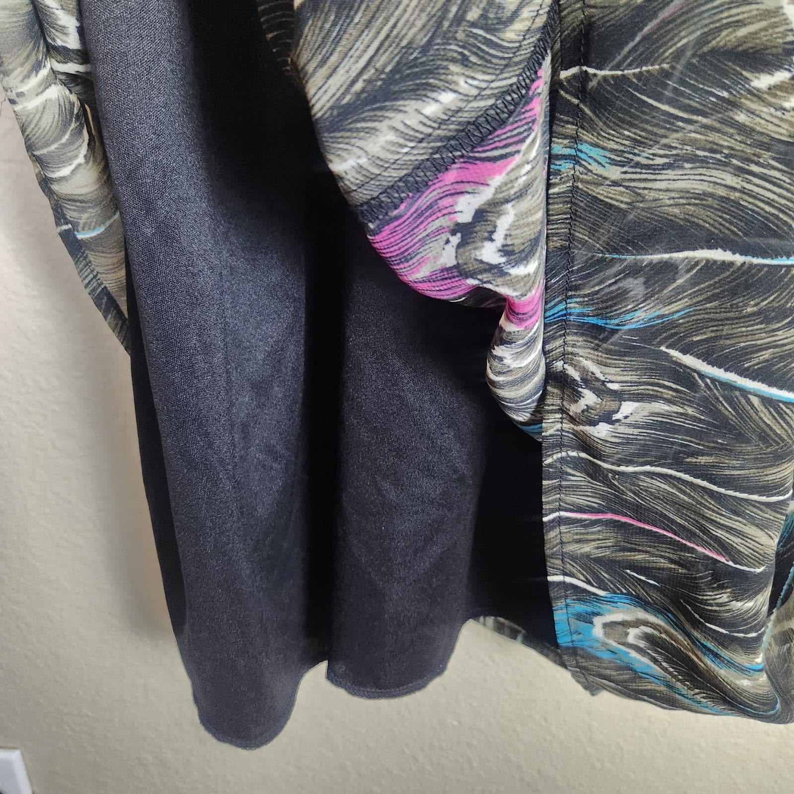 Lane Bryant V-neck Cap Sleeve Feather Print Maxi Dress, Size 14/16 - Thumbnail 6