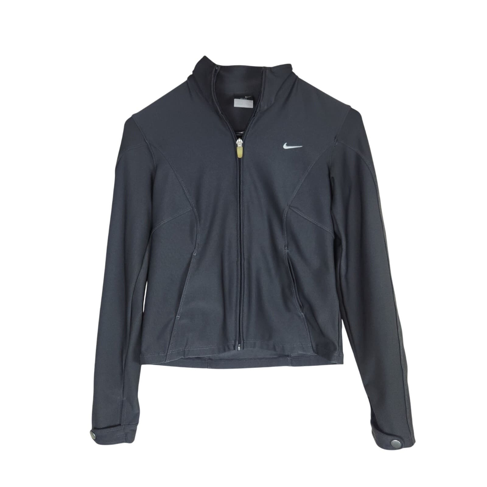 Nike Black Full Zip Moto Jacket, XS - Image 1