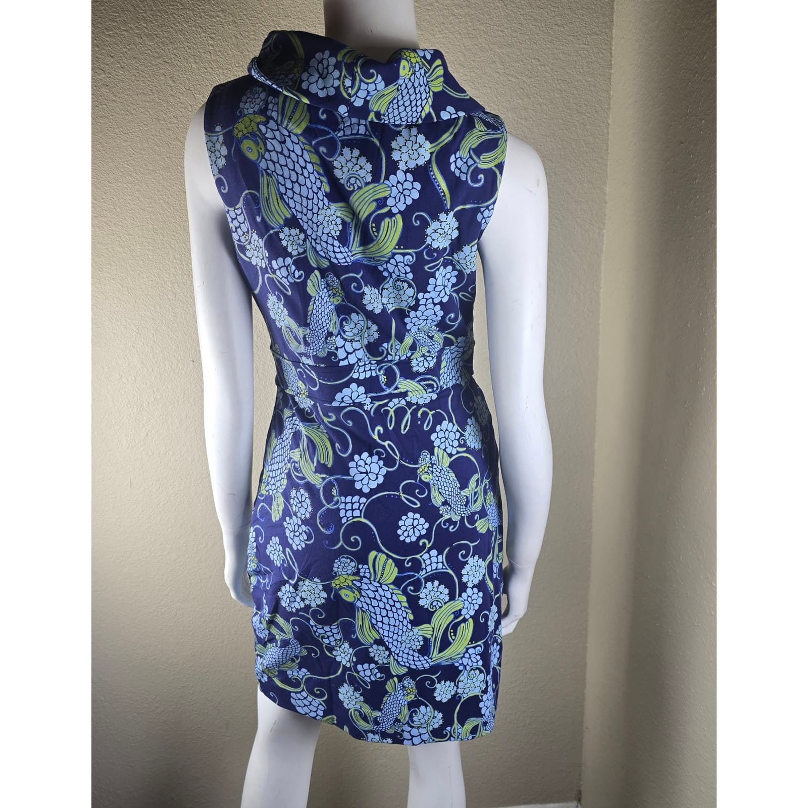 Lilly Pulitzer Don't be Koi Lulu Dress Sleeveless Cowl Neck - Size 2 - Thumbnail 7