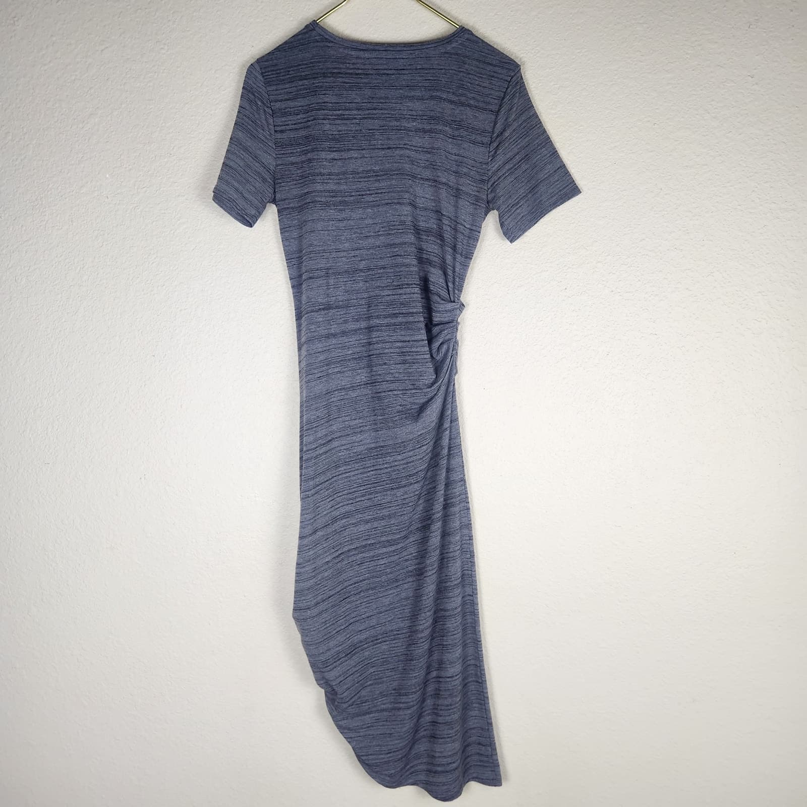 Athleta Downtown Dress, Asymmetrical Hem Ruched Sides, T-Shirt Dress, Small - Thumbnail 6