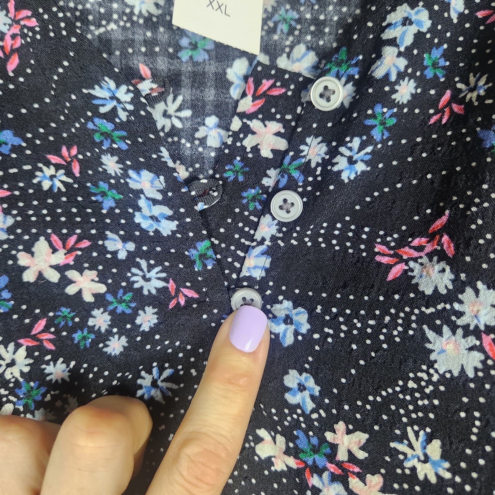 LOFT NWT Pearl Print Mini Floral Puff Sleeve Dress with Slip, XXL - Thumbnail 4