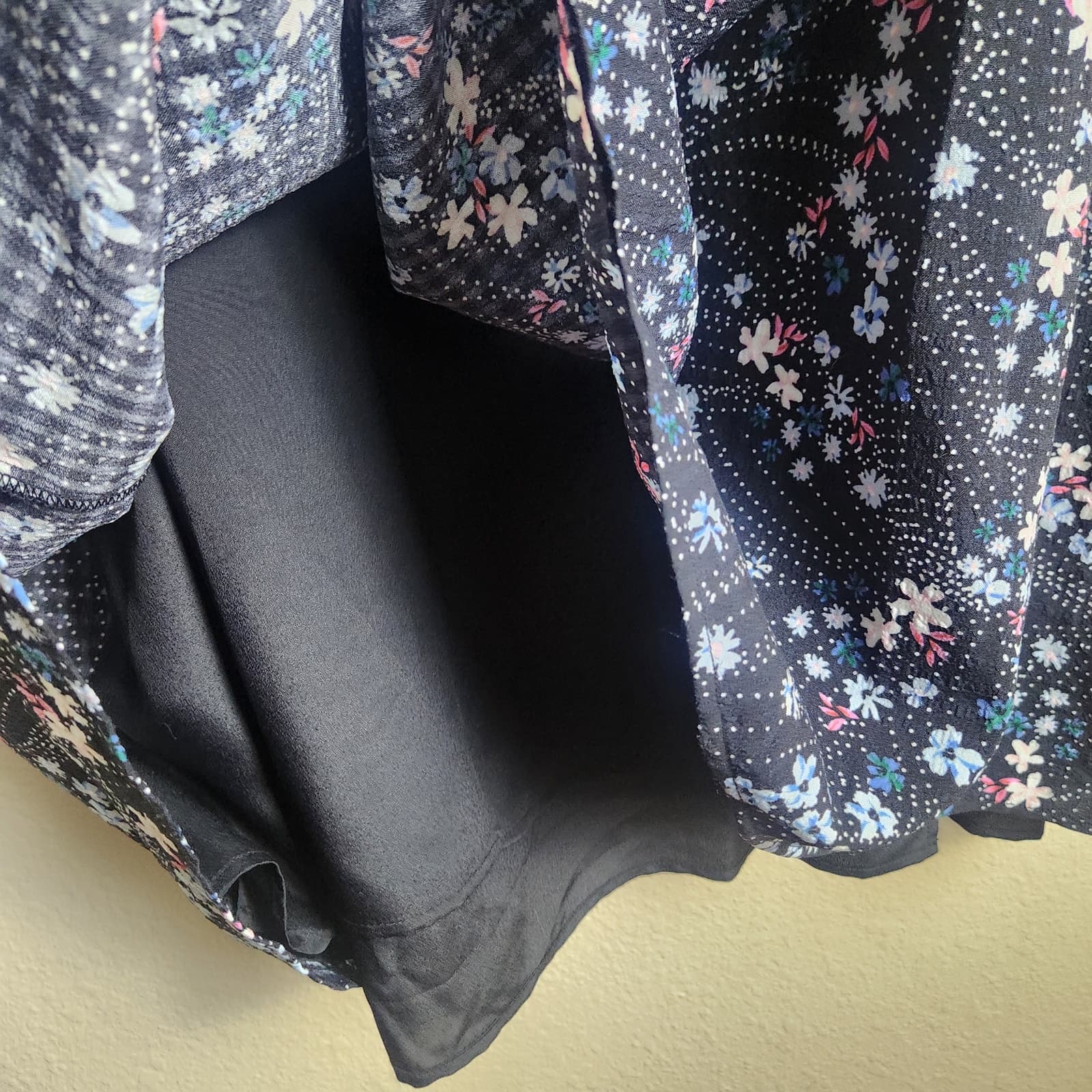 LOFT NWT Pearl Print Mini Floral Puff Sleeve Dress with Slip, XXL - Thumbnail 6