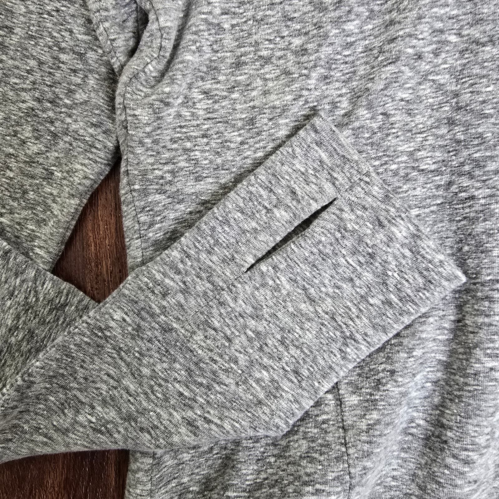 Athleta Cowl Neck Funnel Pullover Sweatshirt - Heathered Gray - M - 929690 - Thumbnail 3