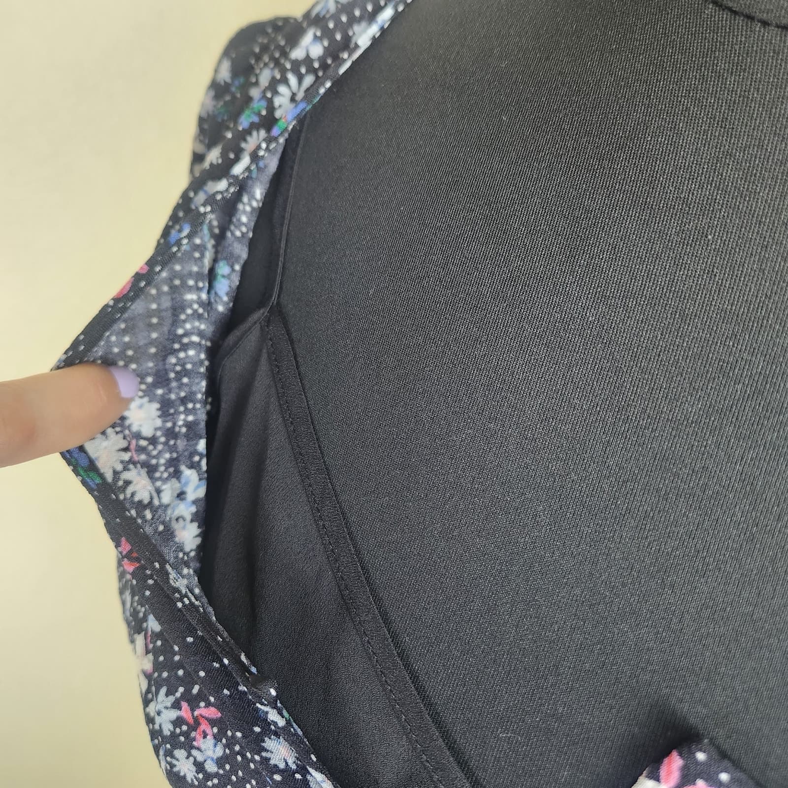 LOFT NWT Pearl Print Mini Floral Puff Sleeve Dress with Slip, XXL - Thumbnail 7