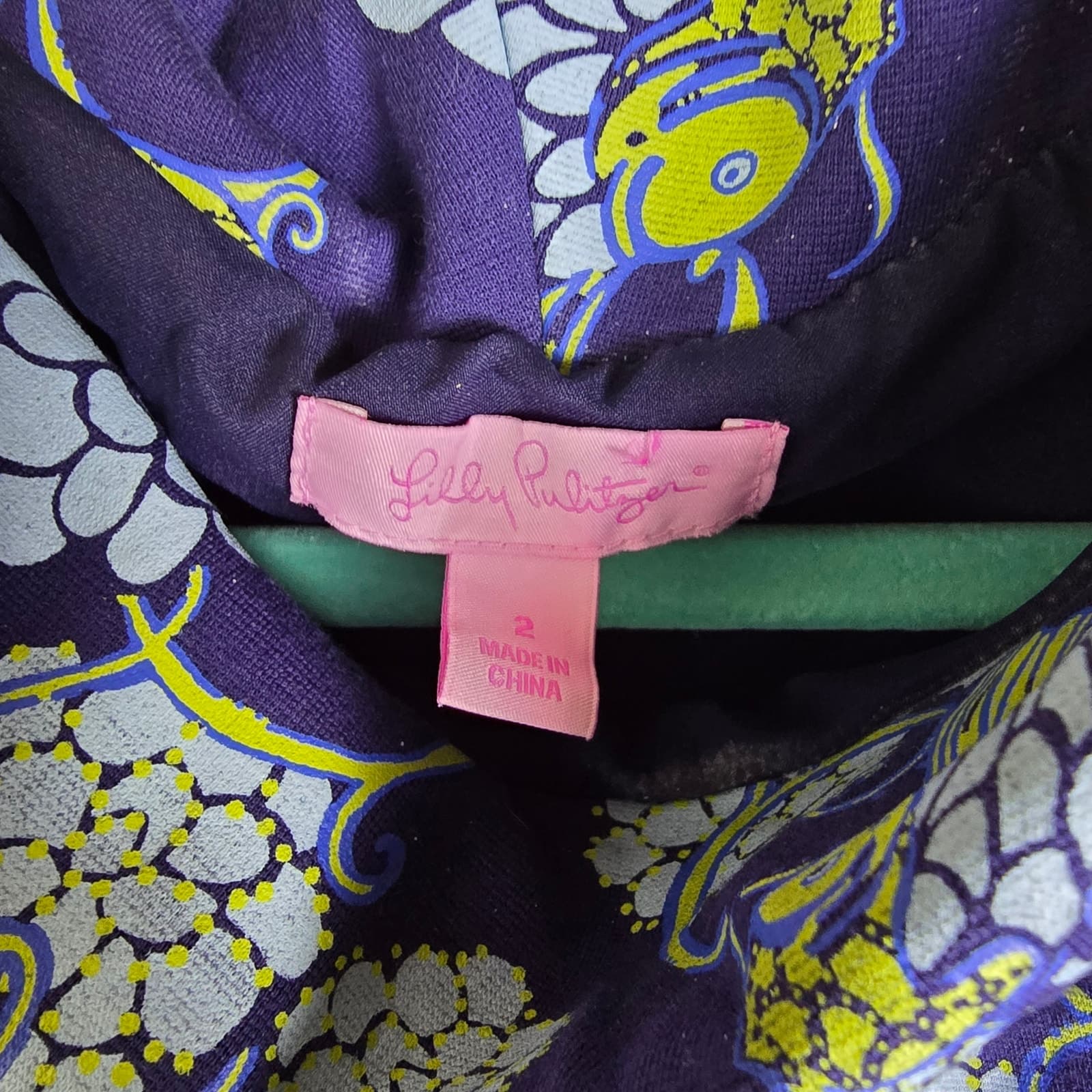 Lilly Pulitzer Don't be Koi Lulu Dress Sleeveless Cowl Neck - Size 2 - Thumbnail 9