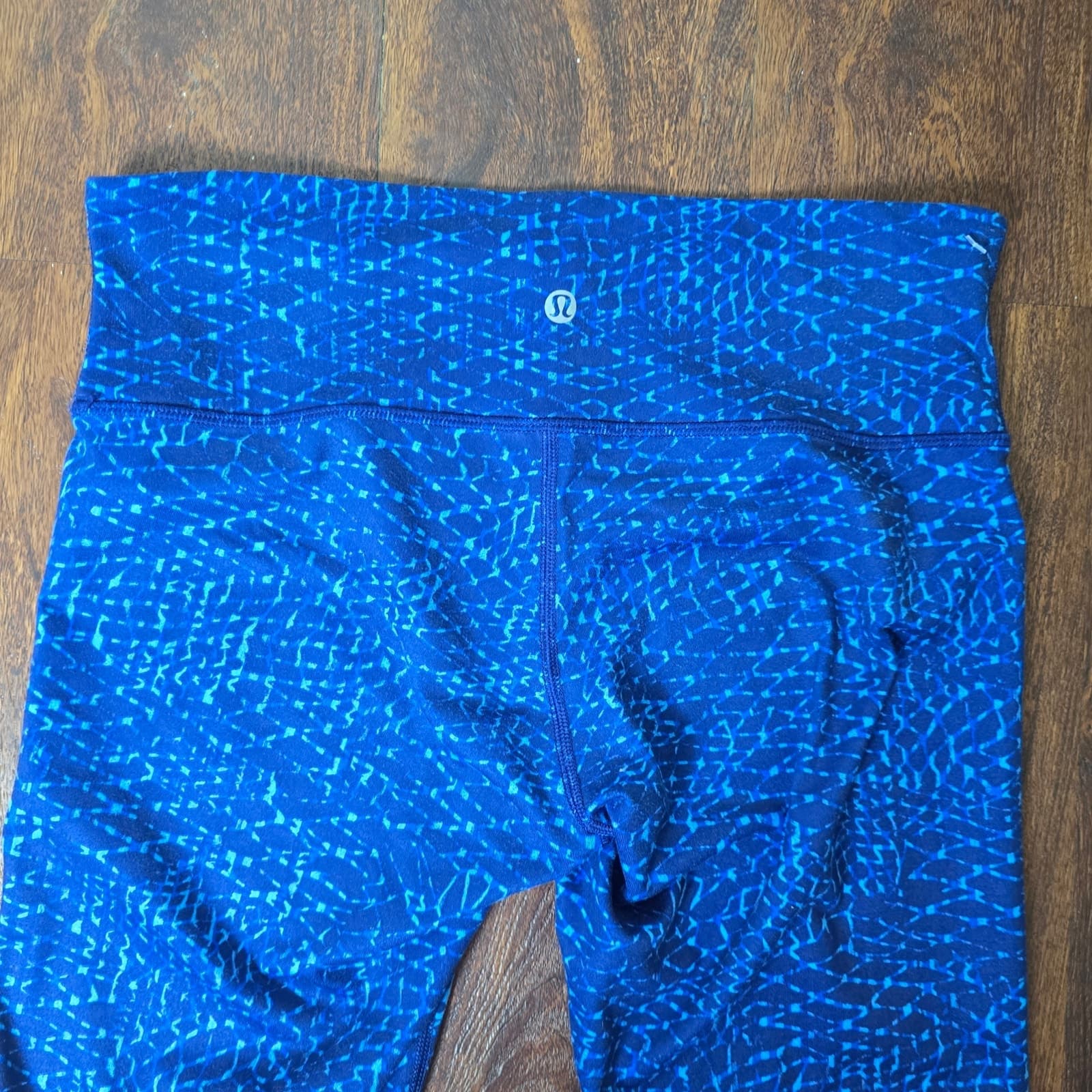 Lululemon Wunder Under Pant III Samba Snake Kayak Blue Hero Blue - Size 8 - Thumbnail 7
