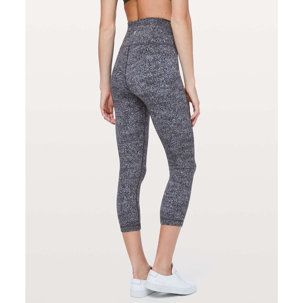 Lululemon Wunder Under Crop (Hi-Rise) *21" Fusion Jacquard Black Violet Viola - Thumbnail 3