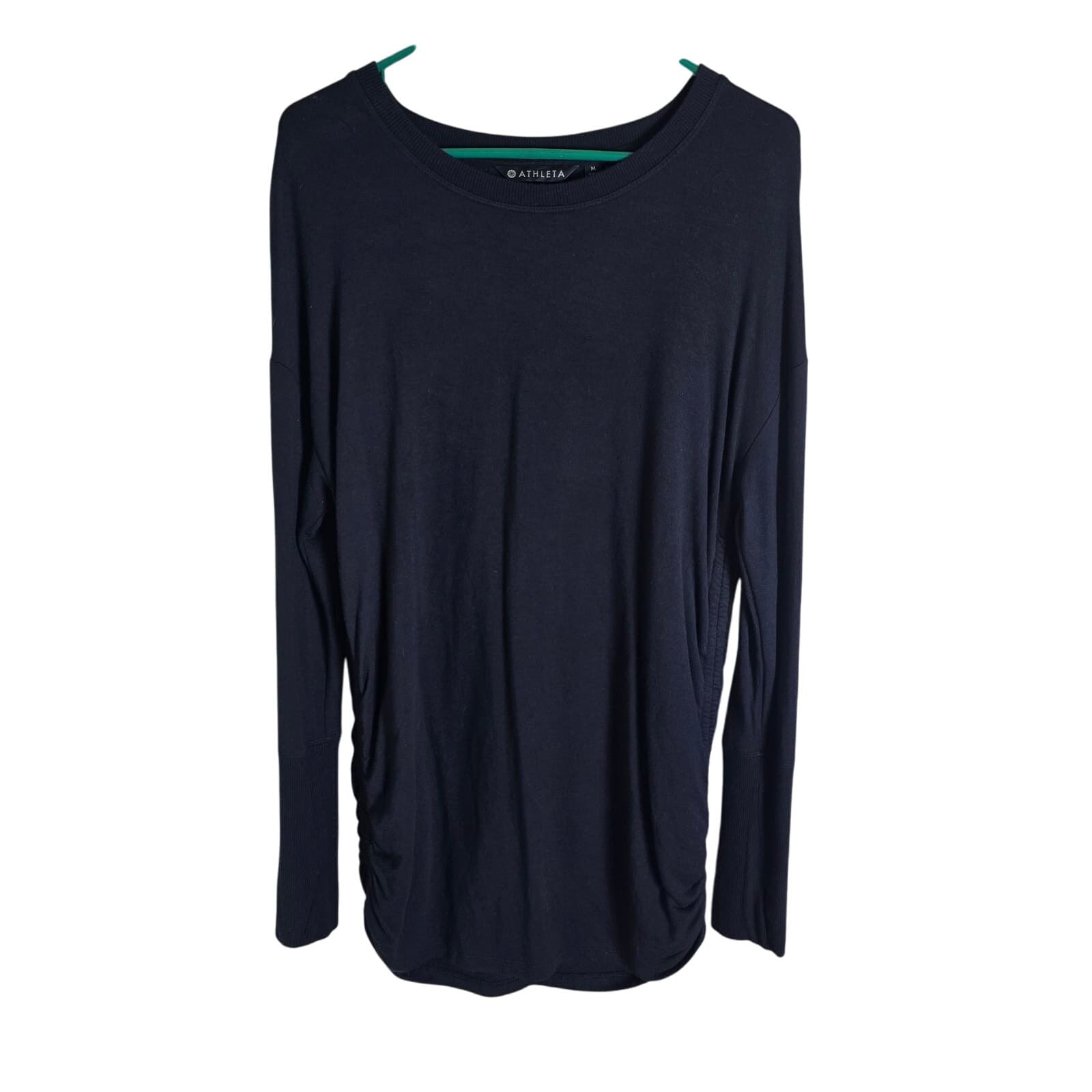 Athleta Drishti Ruched Sweatshirt - Medium - Black - 405166 - Thumbnail 2