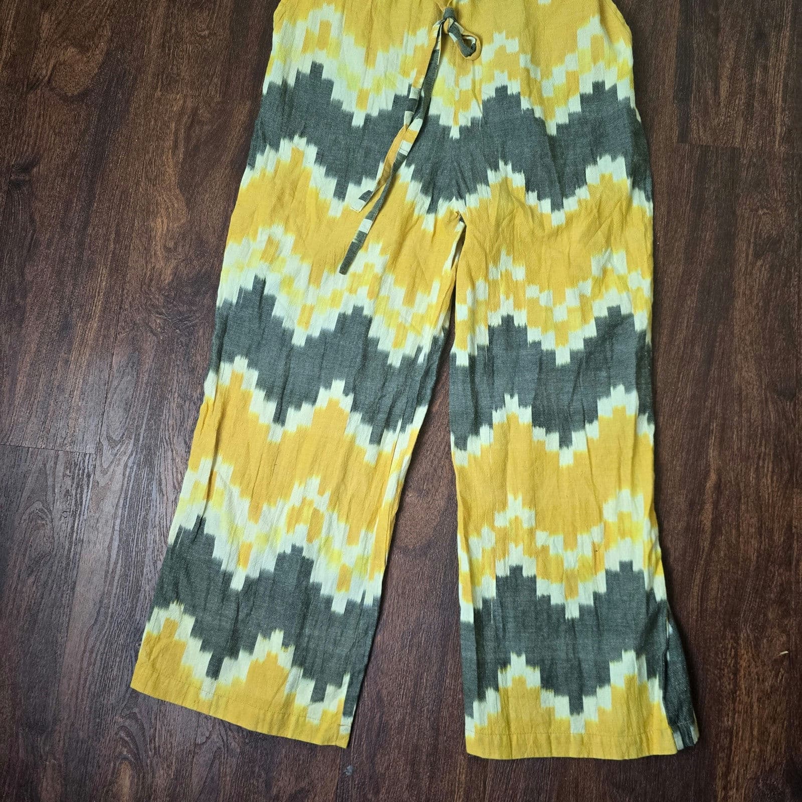 Anthropologie The Odells Bento Jumpsuit Short Sleeve V Neck Chevron NWT XS - Thumbnail 9