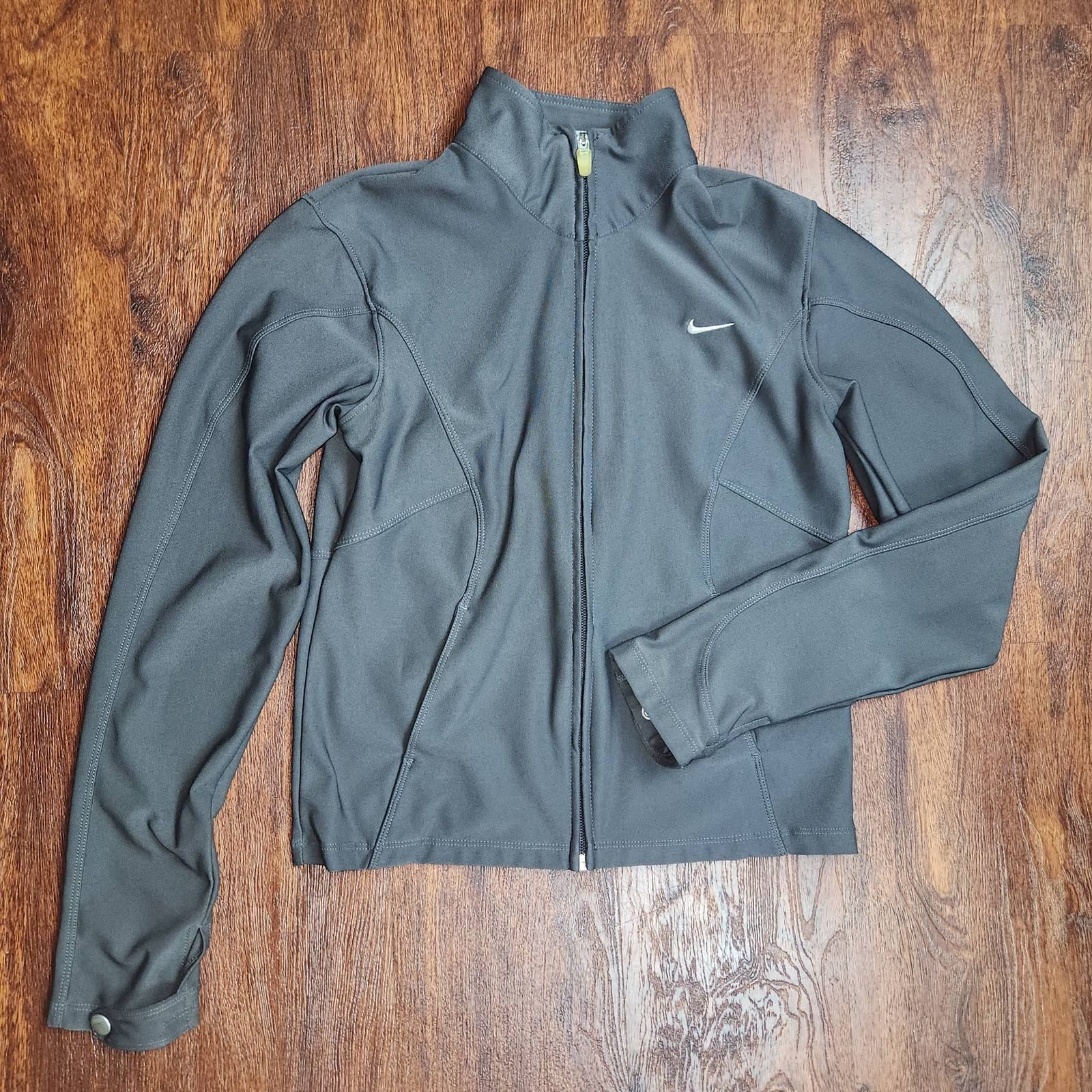 Nike Black Full Zip Moto Jacket, XS - Thumbnail 2