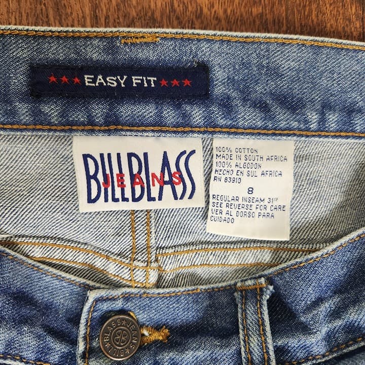 Vintage Bill Blass Jeans 100% Cotton 90s Mom Jeans Ultra High Rise, Size 8 - Thumbnail 12