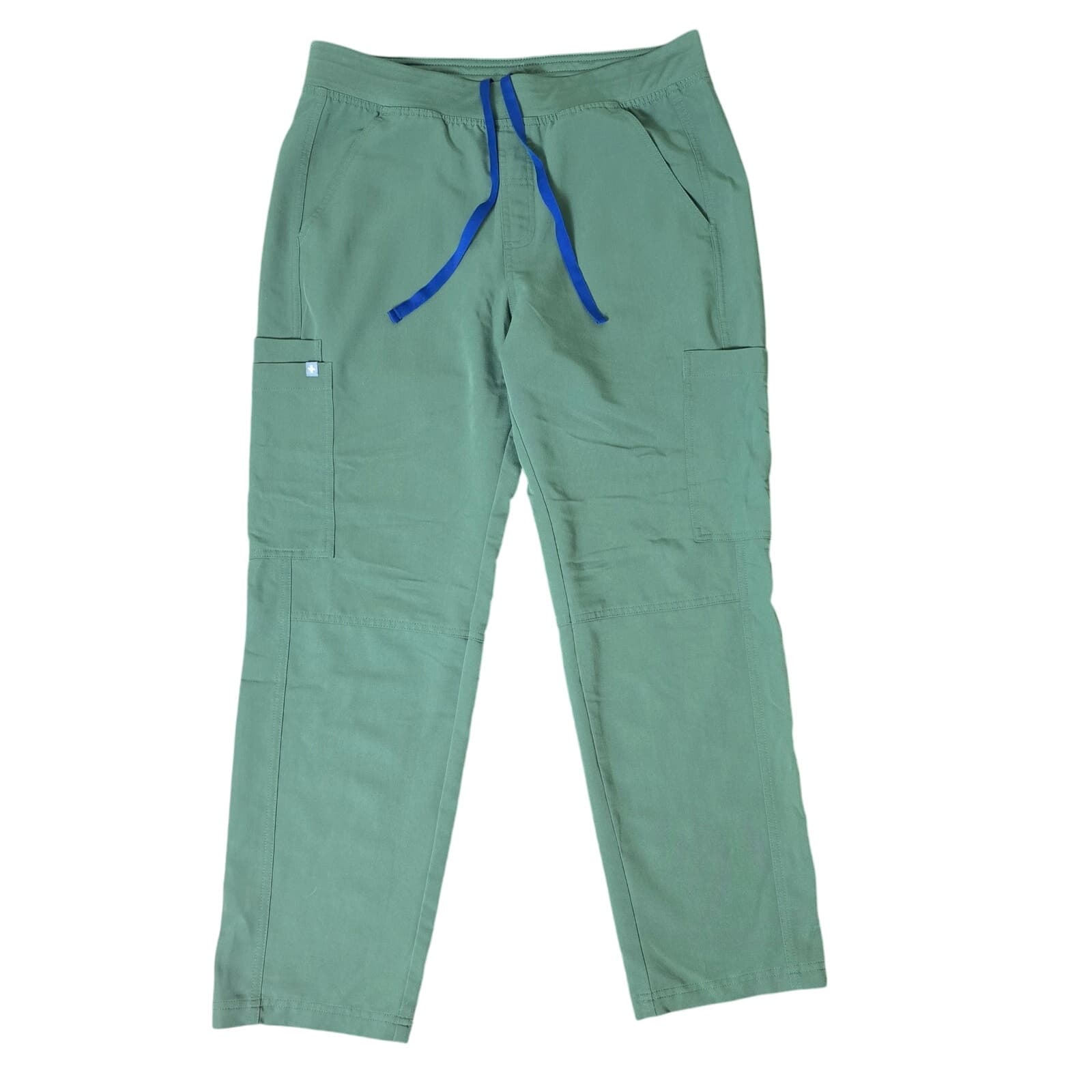 FIGS Men's Axim Cargo Scrub Pants in Moss Green, L/S Large Short - Image 1