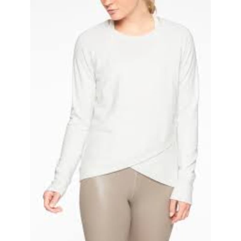 Athleta Serenity Criss Cross Sweatshirt #210159, 0 Medium, White - Image 1