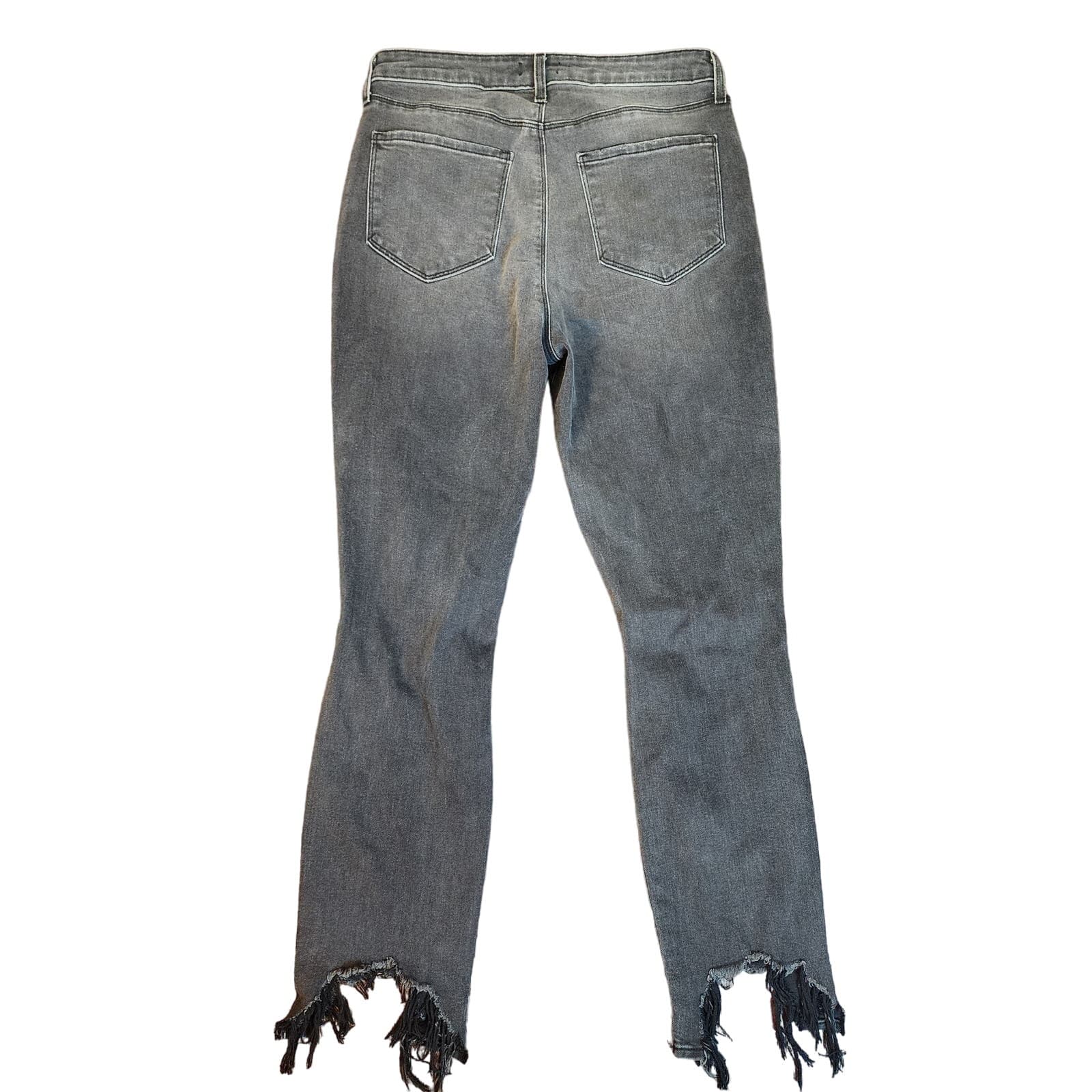 L'AGENCE Highline High Rise Distressed Jeans in Vintage Grey Destruct, Size 29 - Thumbnail 9